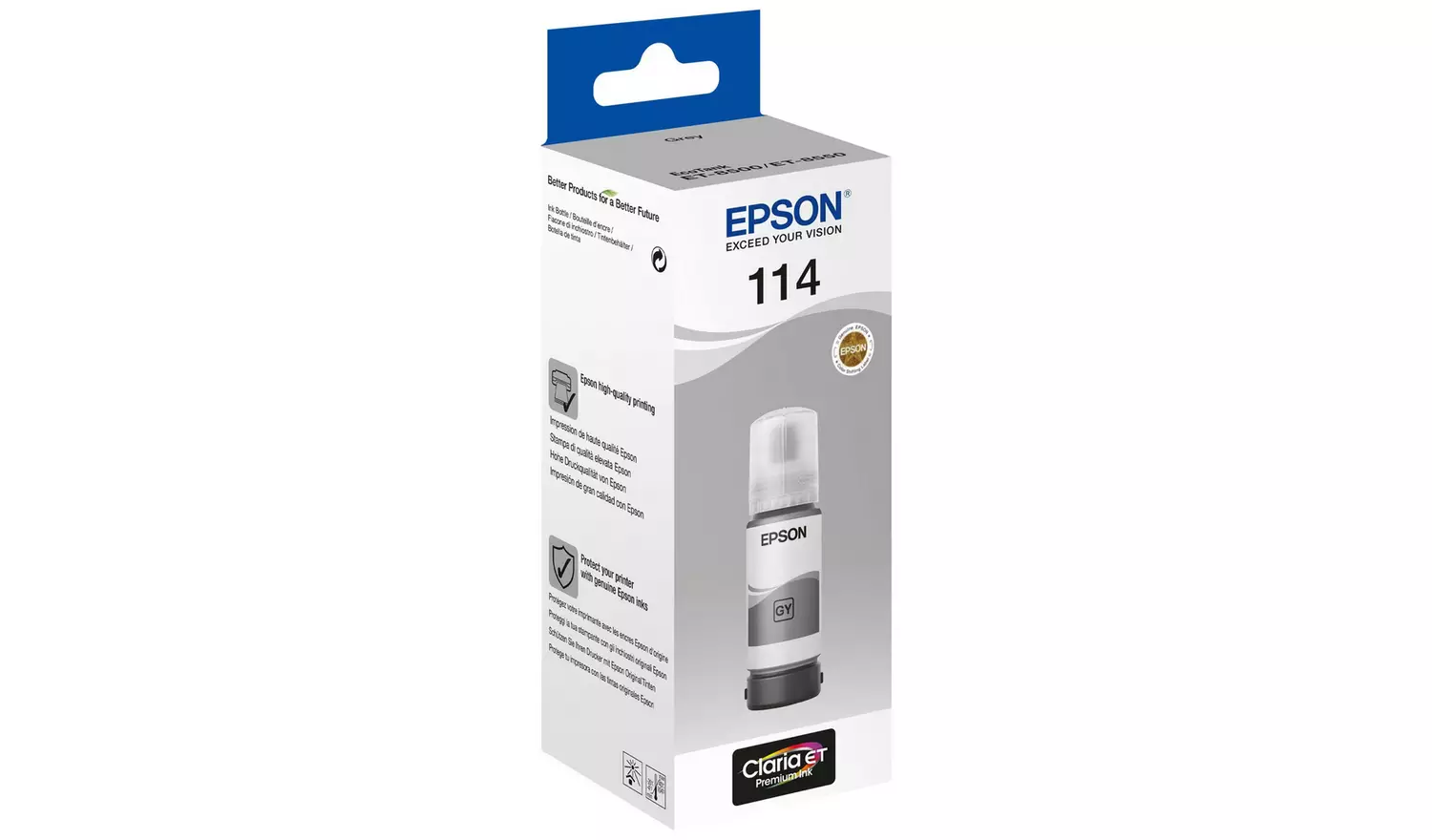 Epson 114 EcoTank Ink Bottle Refill - Grey