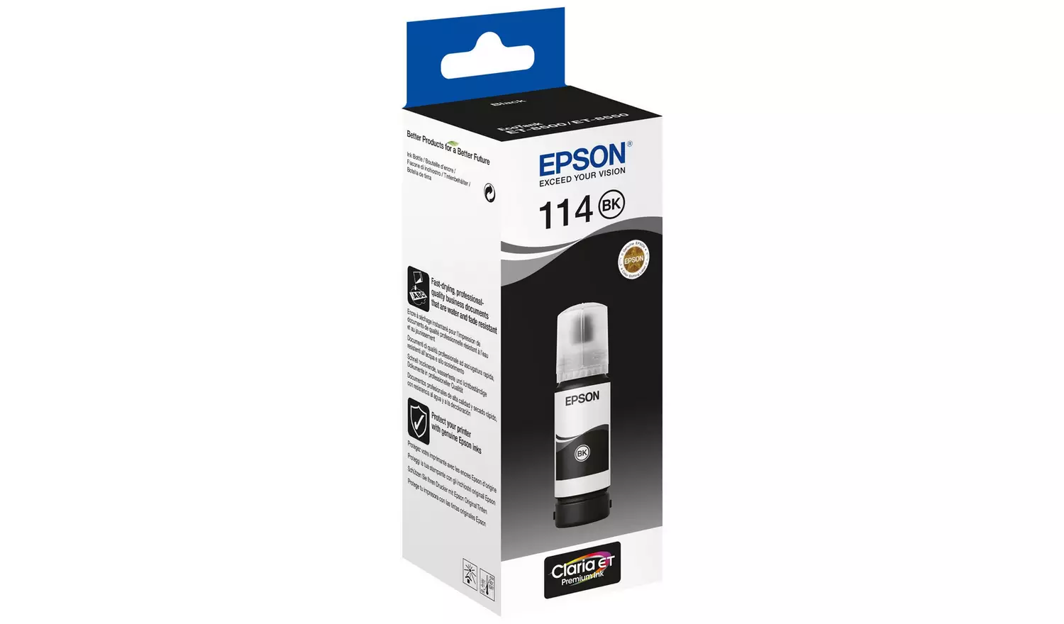Epson 114 EcoTank Ink Bottle Refill - Pigment Black