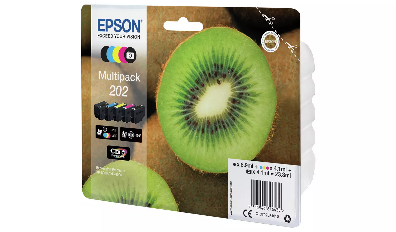 Epson 202 Kiwi Ink Cartridges - Black & Colour