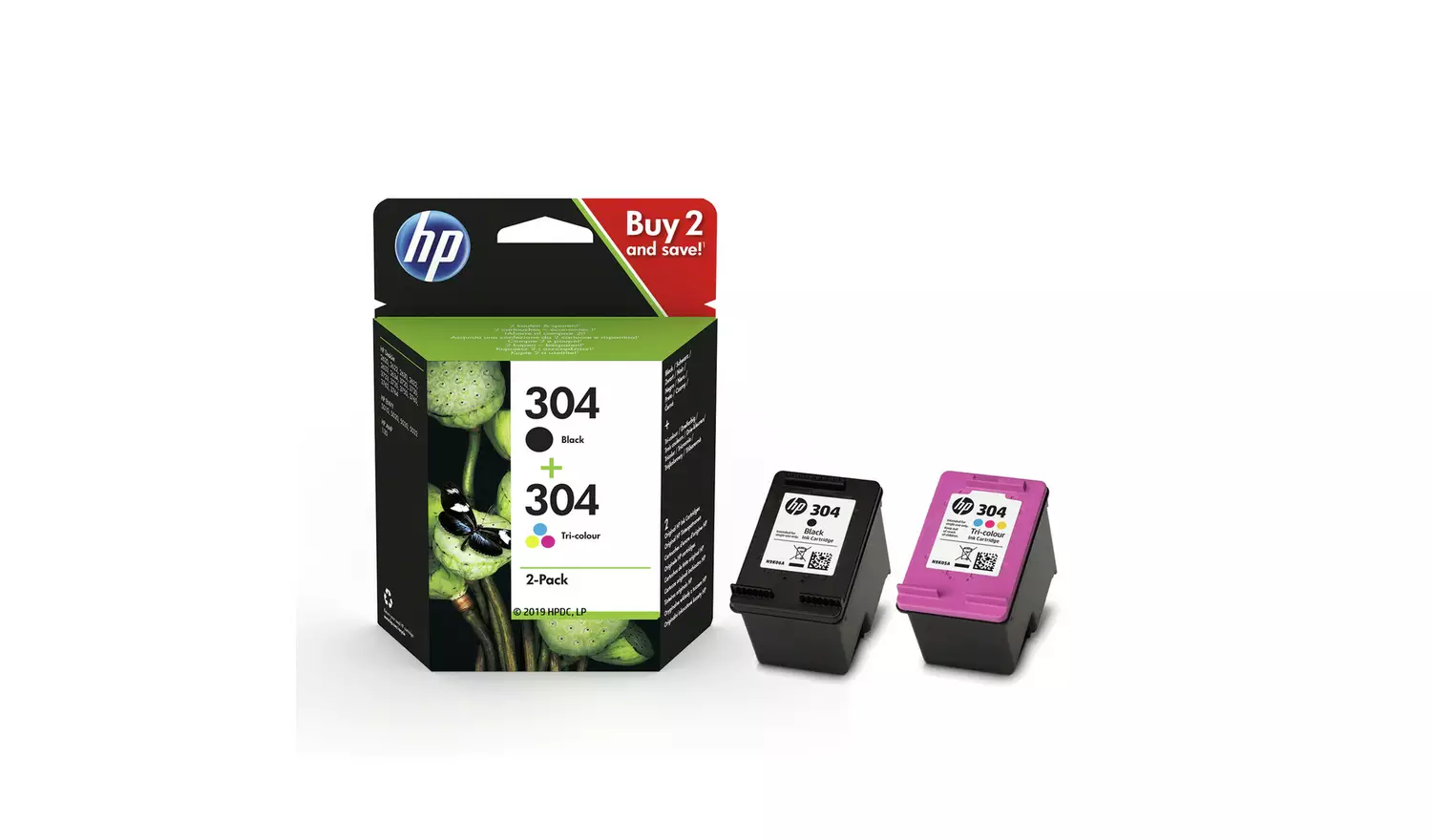 HP 304 Original Ink Cartridges - Black & Colour
