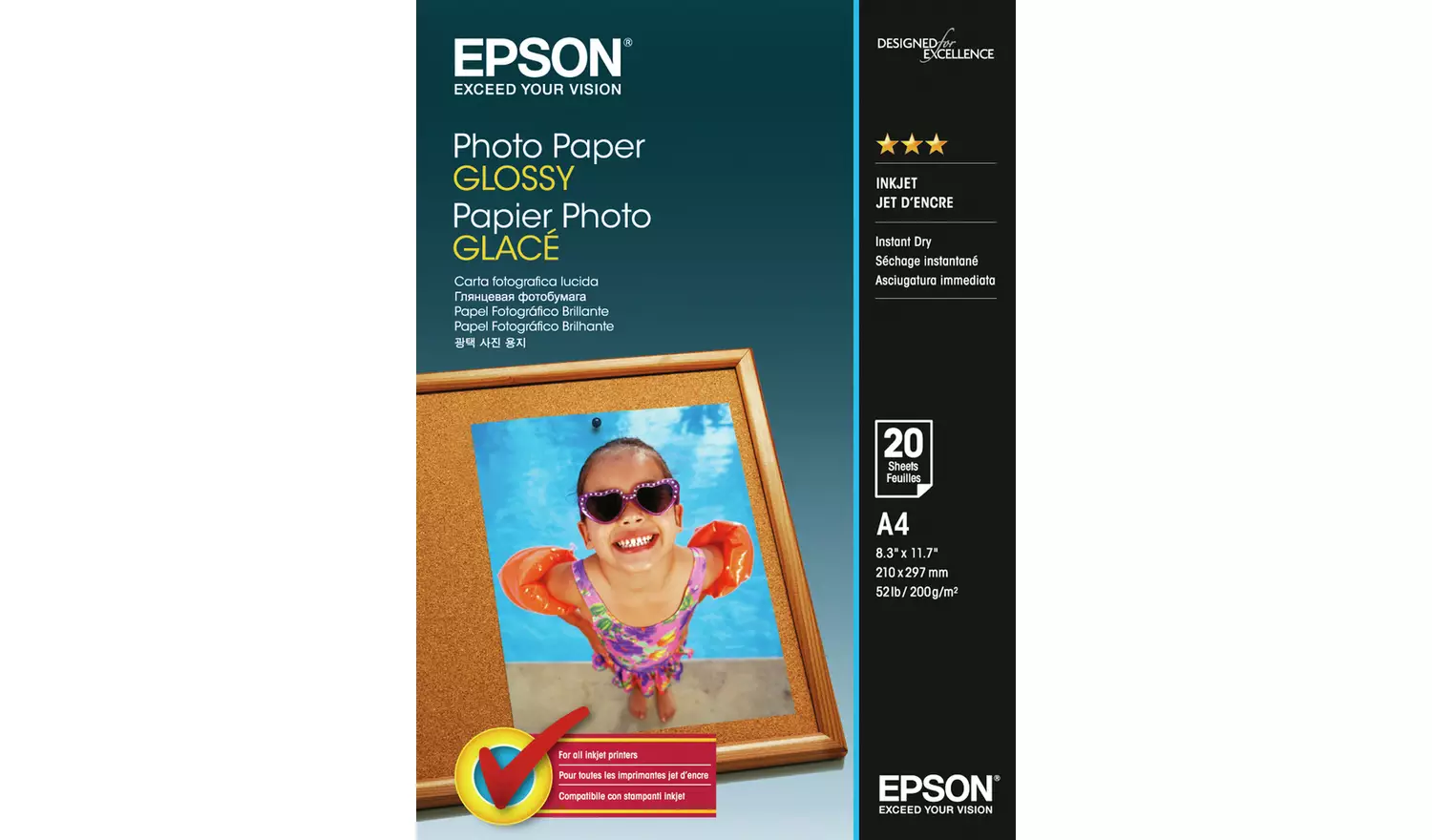 Epson A4 Gloss Photo Paper - 20 Sheets