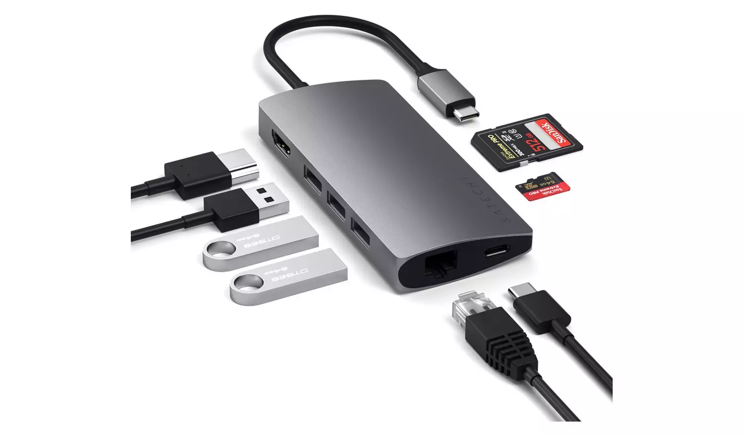 SATECHI 4K V2 8 Port USB Hub