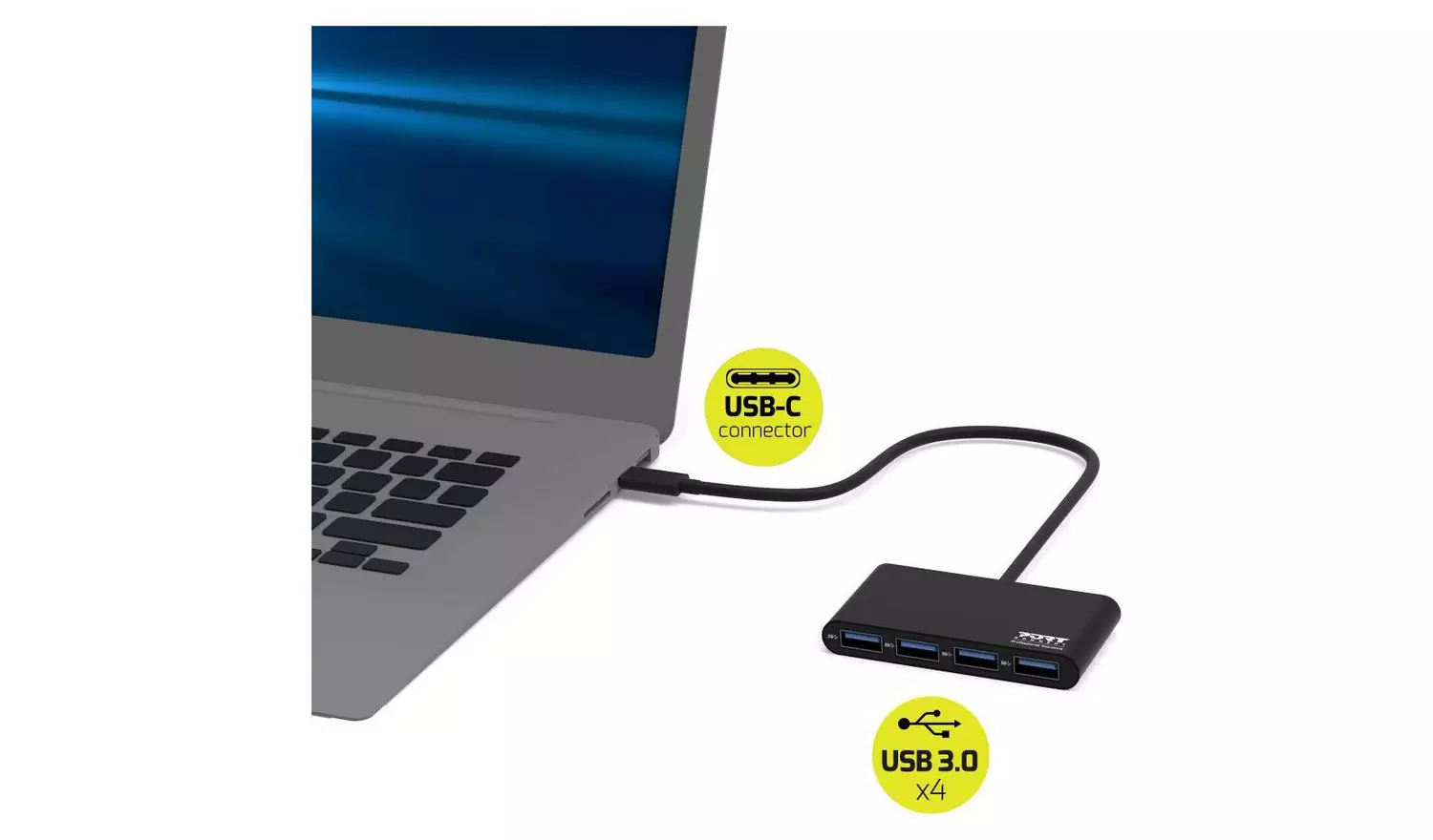Port Connect 4 Port USB-C Hub