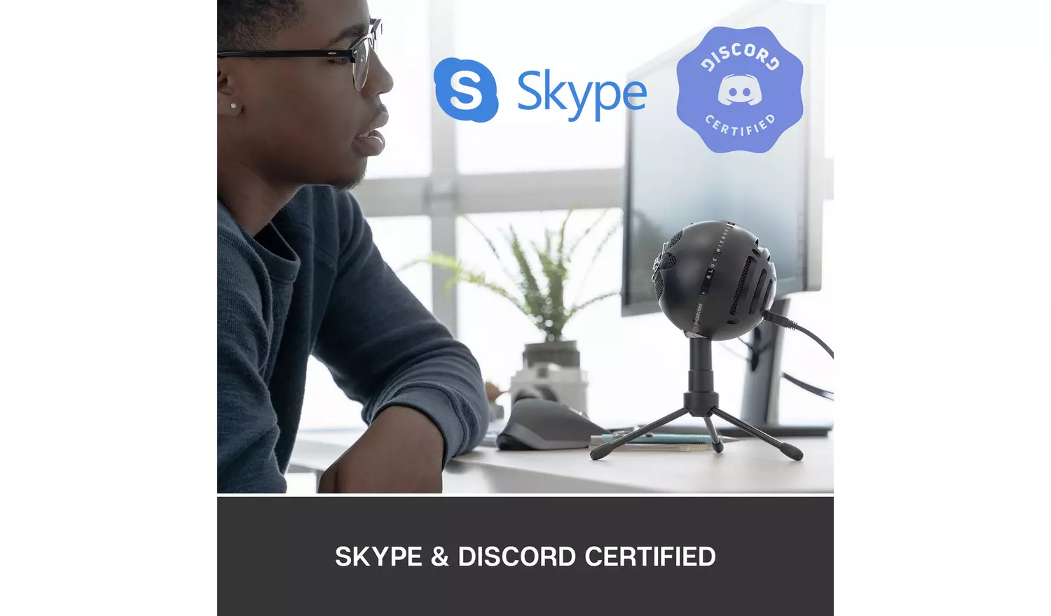 Blue Snowball iCE USB PC Streaming Gaming Microphone - Black