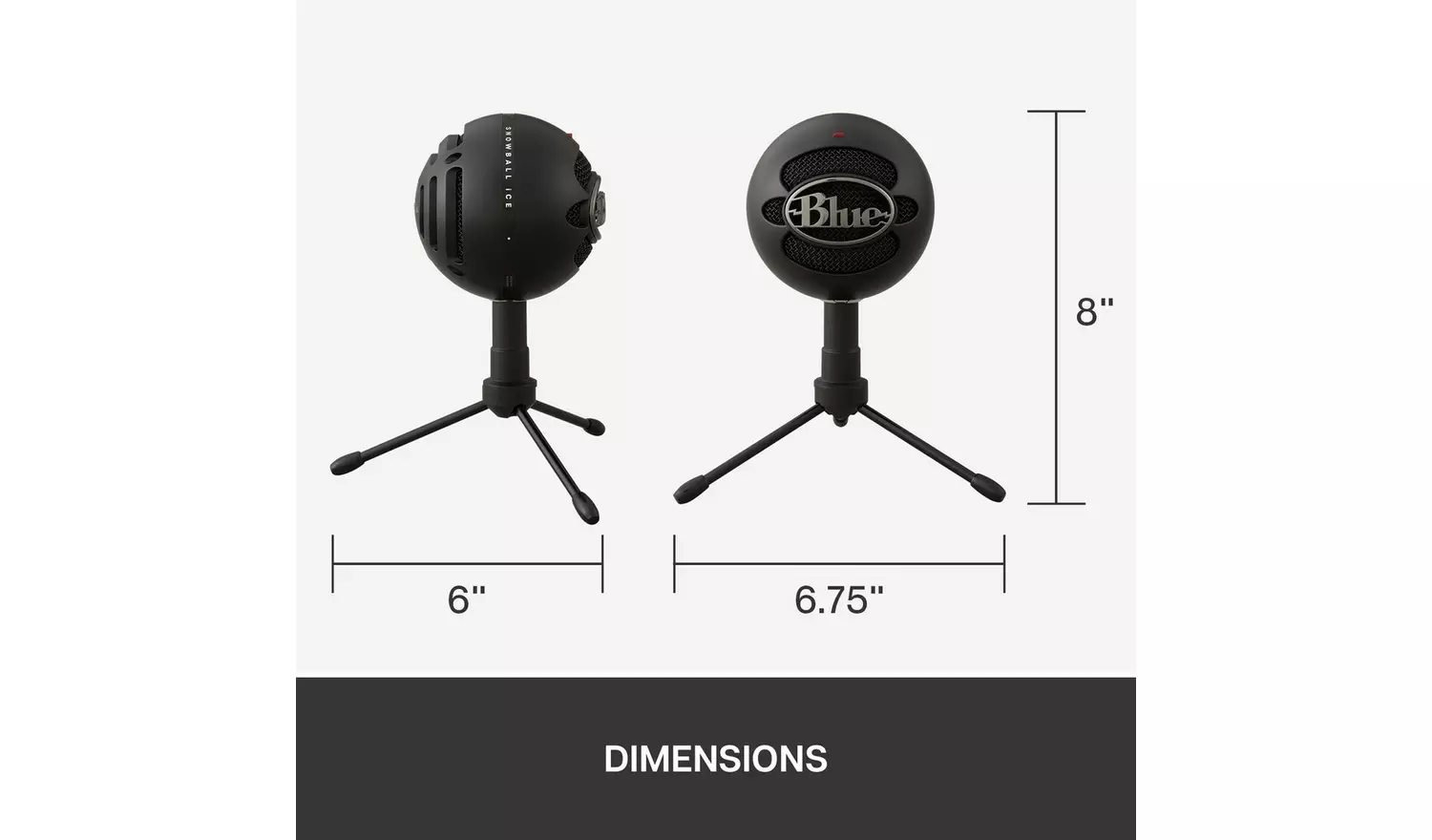 Blue Snowball iCE USB PC Streaming Gaming Microphone - Black