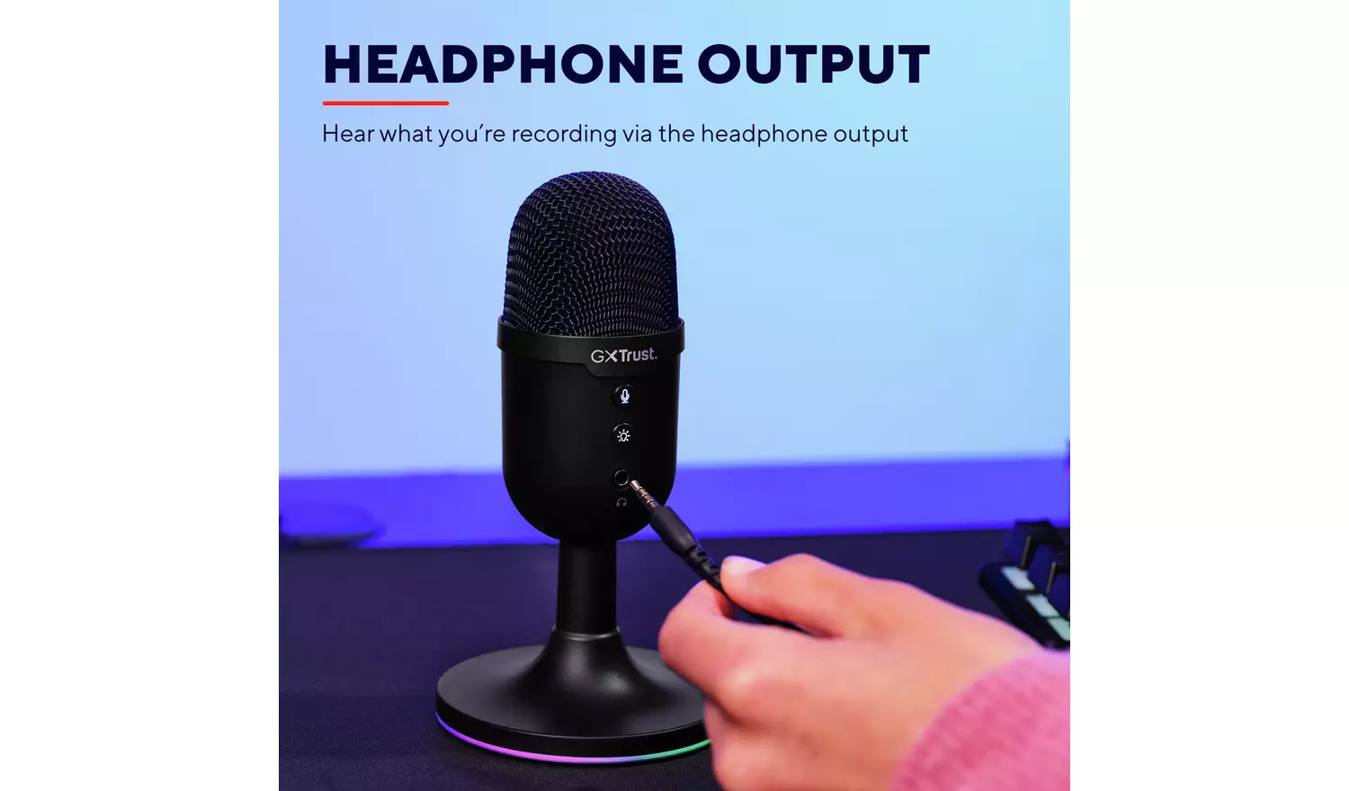 Trust GXT234 Yunix USB Gaming Microphone - Black