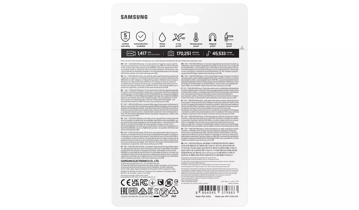 Samsung 400MBs USB-C Flash Drive - 512GB