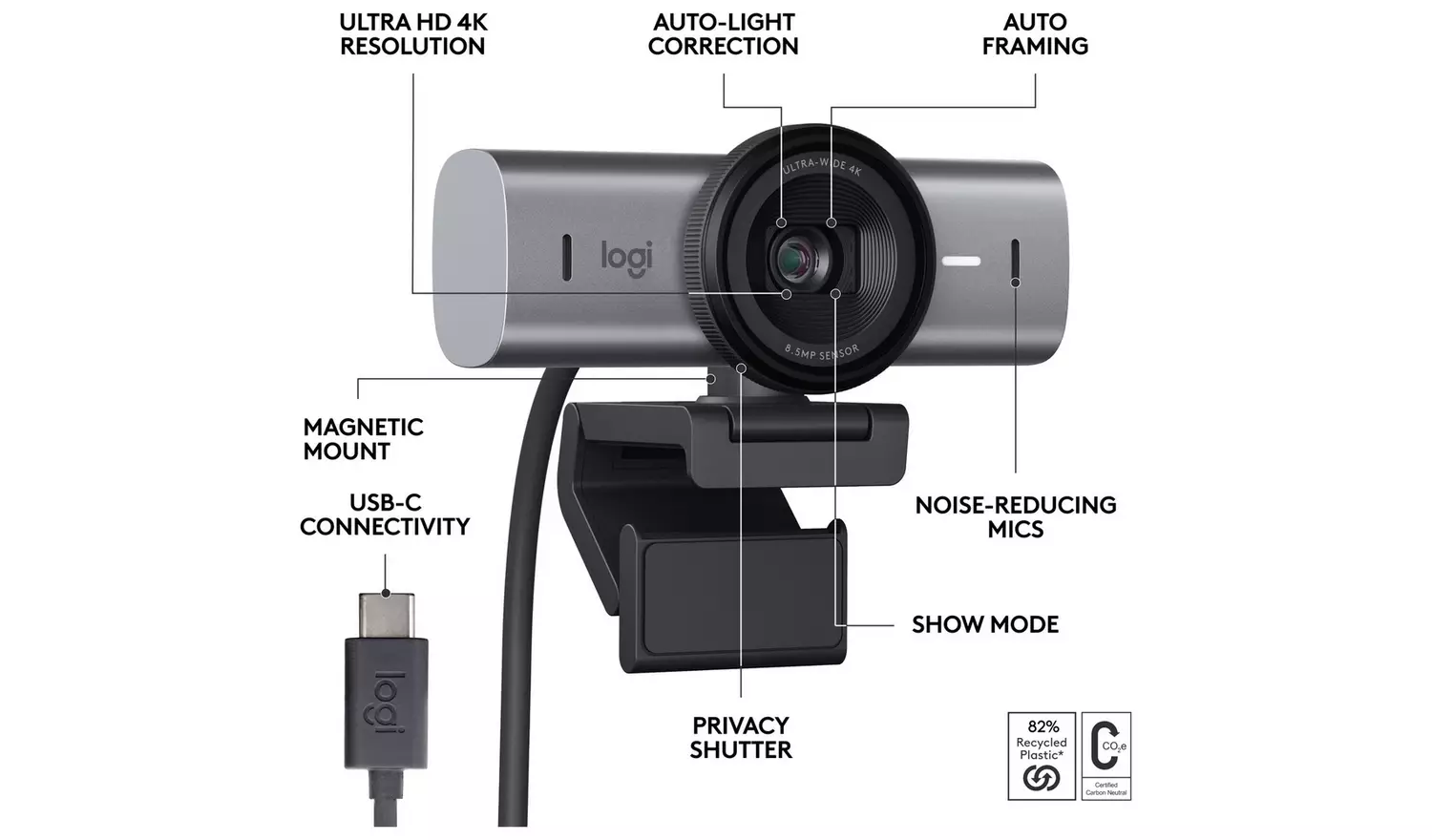 Logitech MX Brio 4K UHD Webcam