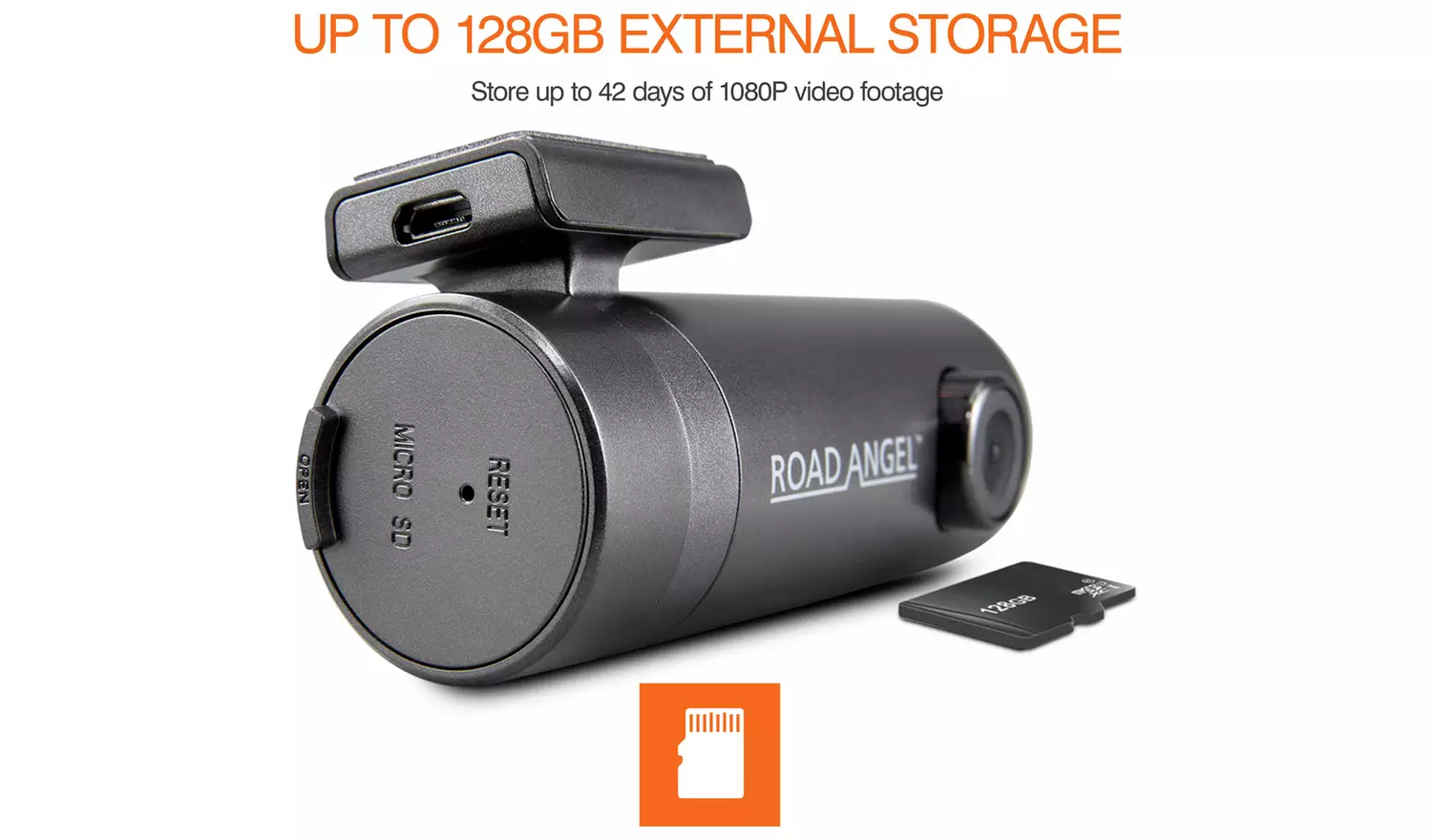 Road Angel Halo Go Front Dash Cam and SD Card