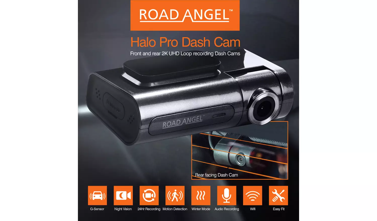 Road Angel Halo Pro Front/Rear Dash Cam