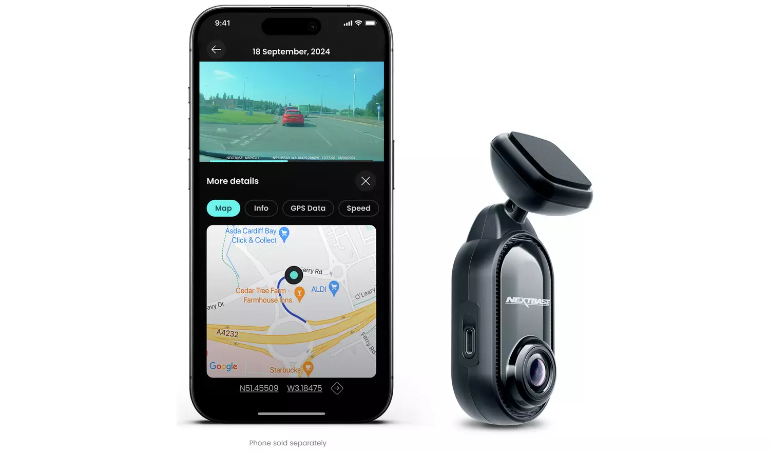 Nextbase Piqo 2K 1440p Quad HD Dash Cam