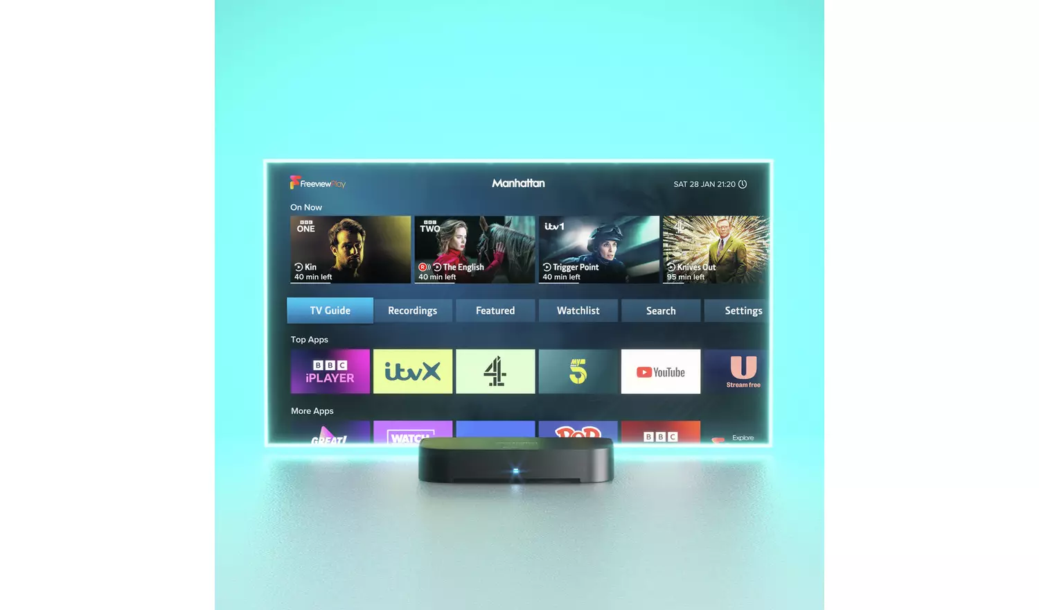 Manhattan T4-R 2TB Freeview Play 4K TV Recorder