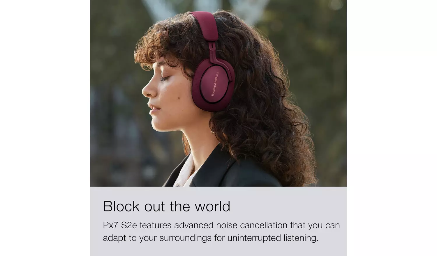 Bowers & Wilkins Px7 S2e Over-Ear Wireless Headphones - Red