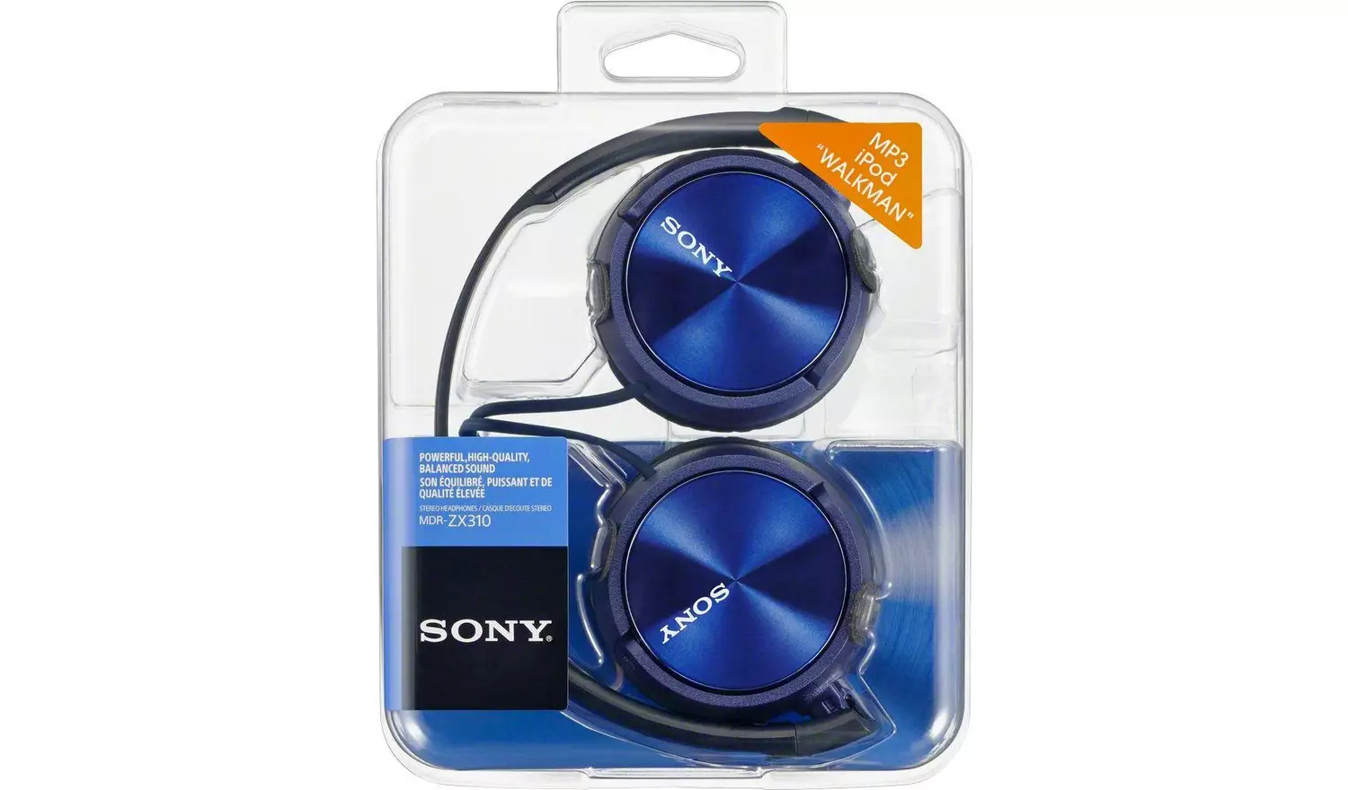 Sony ZX310 On-Ear Headphones - Blue