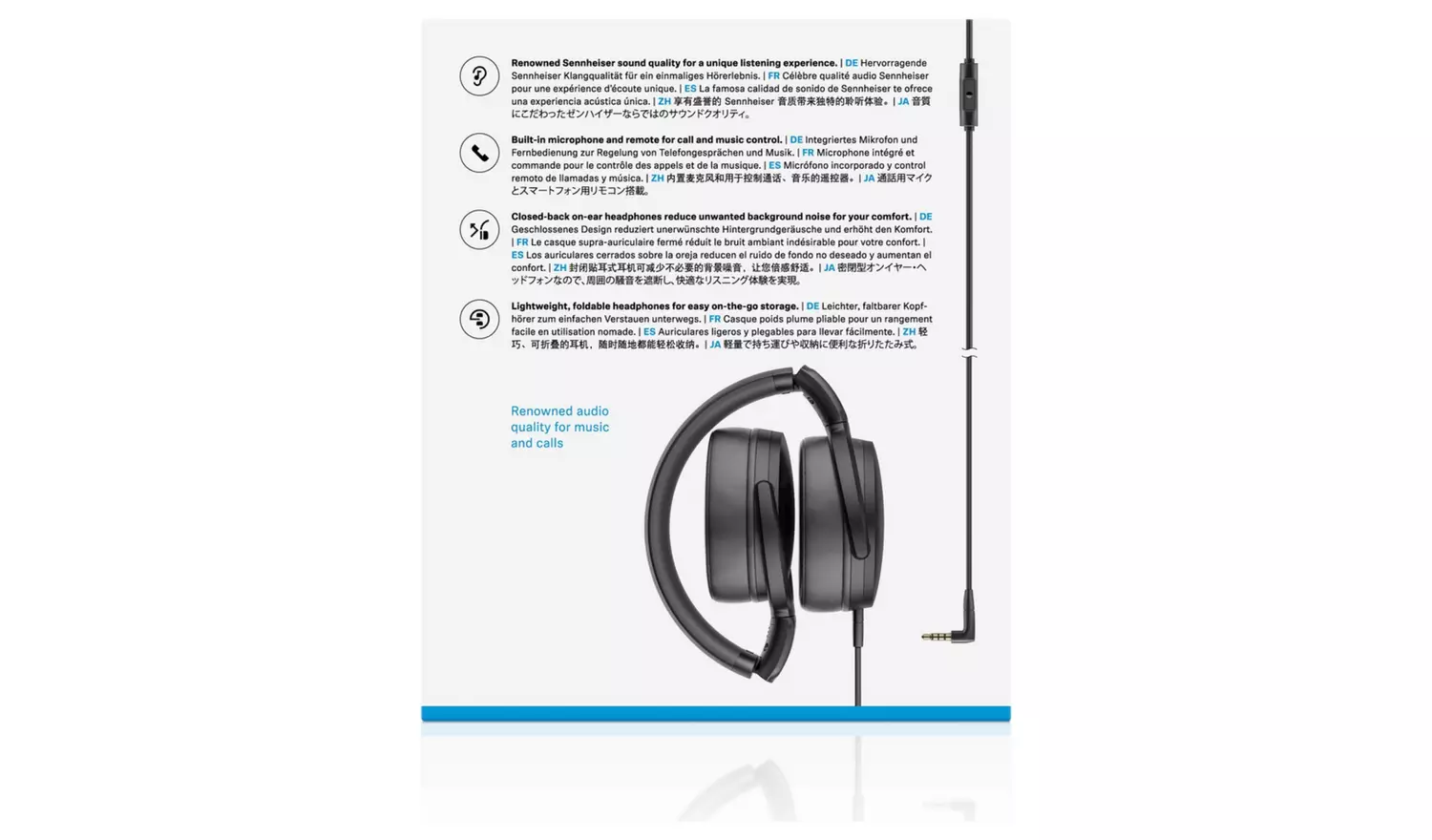Sennheiser HD 400S Over-Ear Wired Headphones - Black