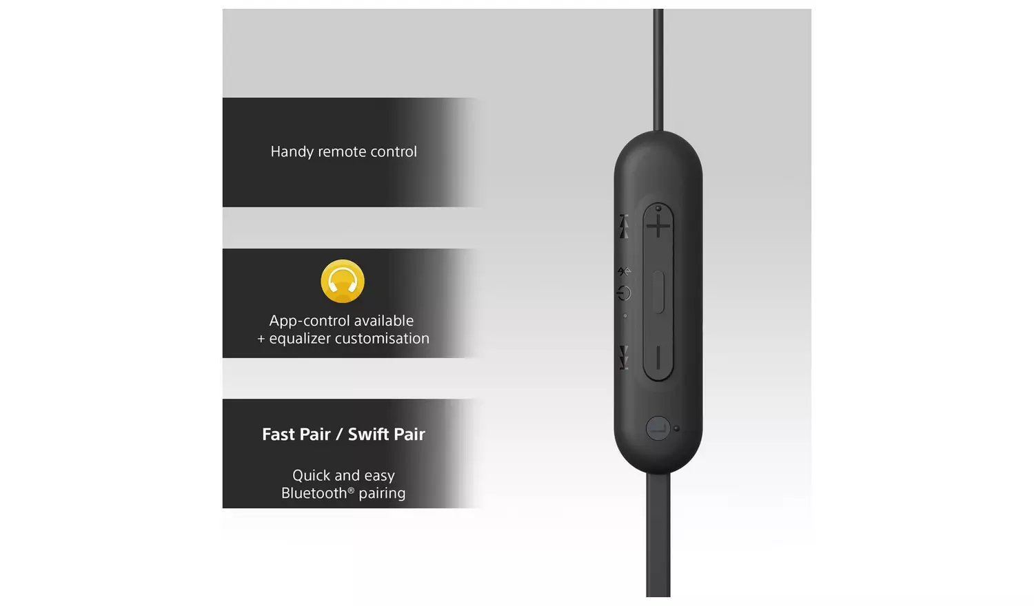 Sony WI C100 In-Ear Wireless Headphones - Black