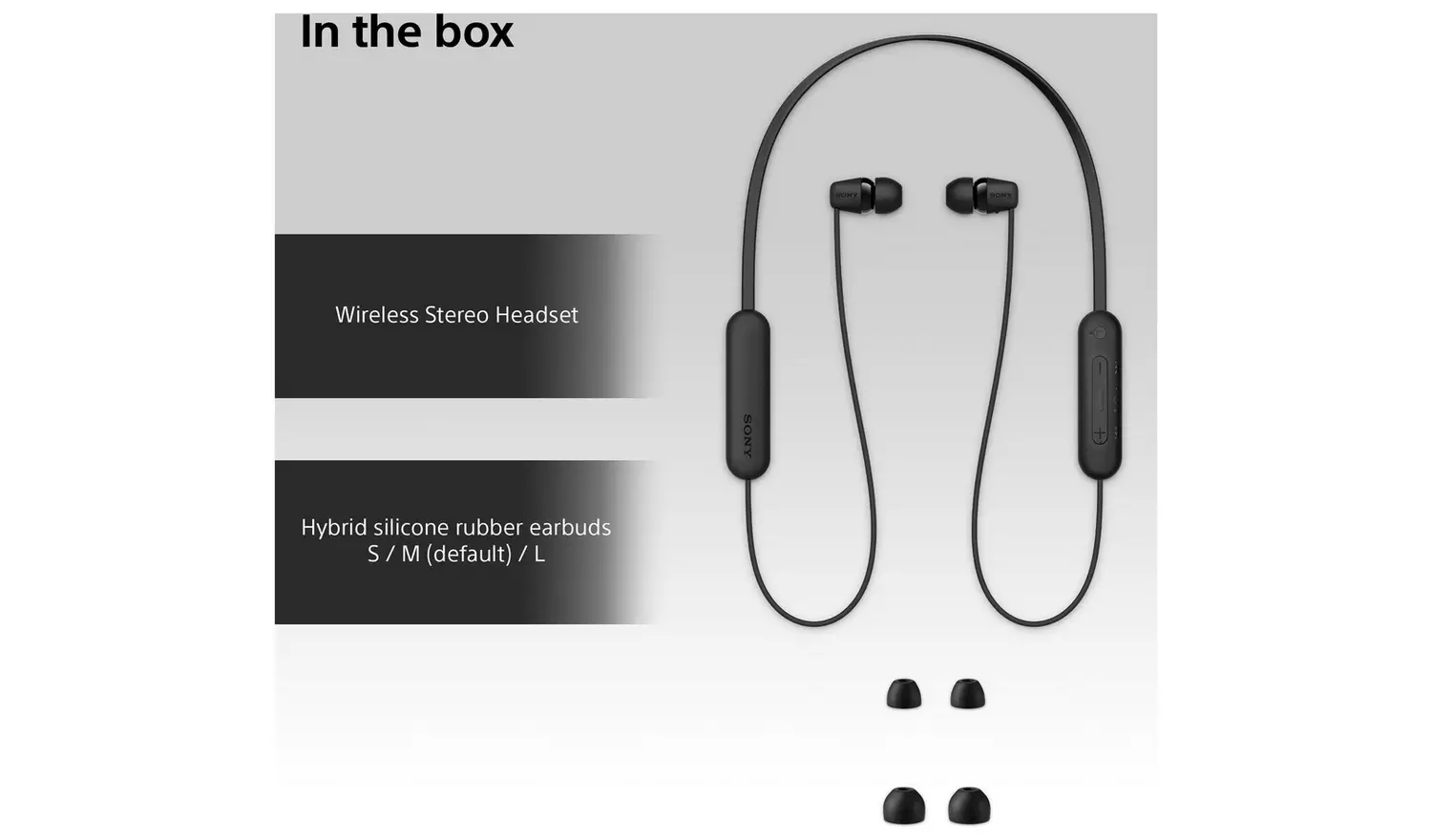 Sony WI C100 In-Ear Wireless Headphones - Black