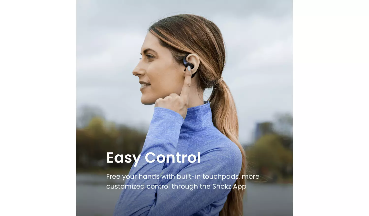 Shokz OpenFit True Wireless Sports Earbuds - Black