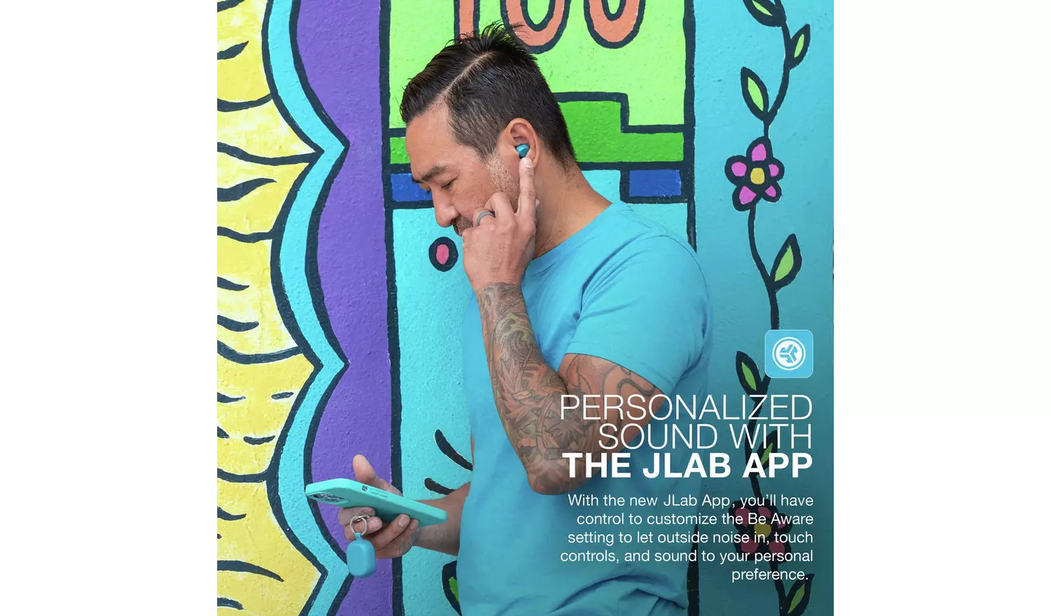 JLab JBuds Mini In-Ear True Wireless Earbuds - Aqua