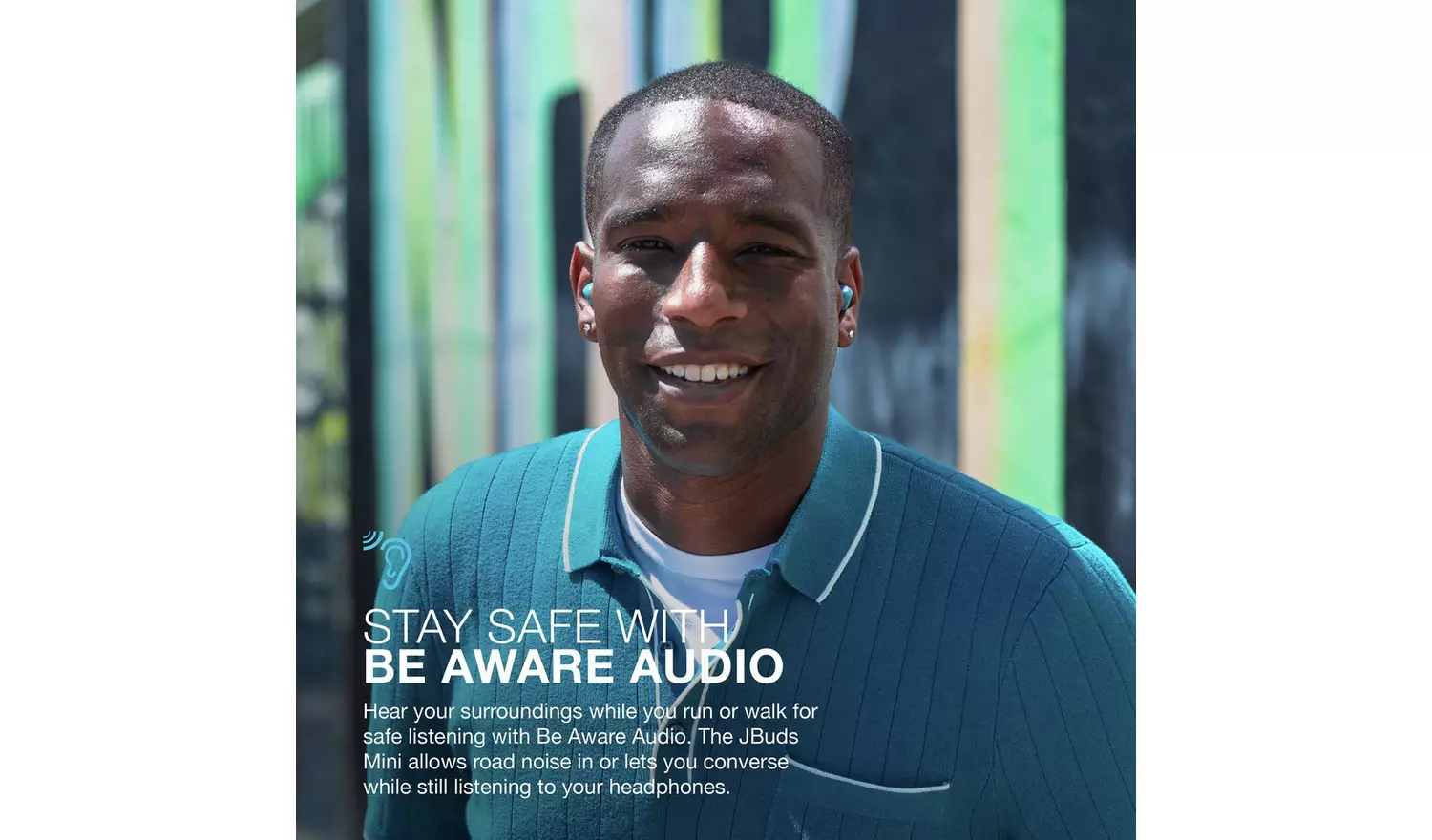 JLab JBuds Mini In-Ear True Wireless Earbuds - Aqua