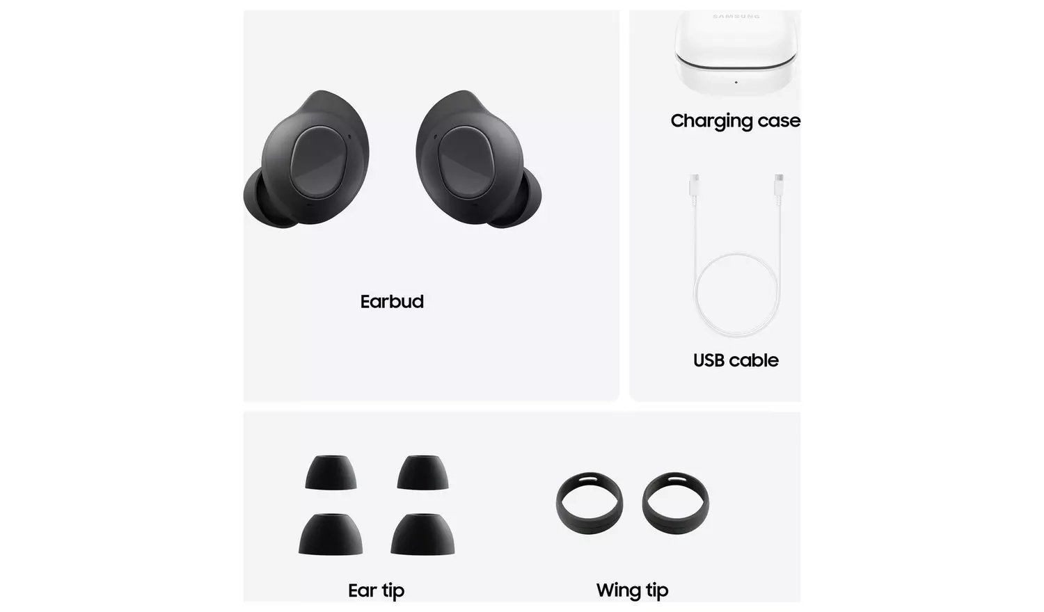 Samsung Galaxy Buds FE True Wireless In-Ear Earbuds - Black