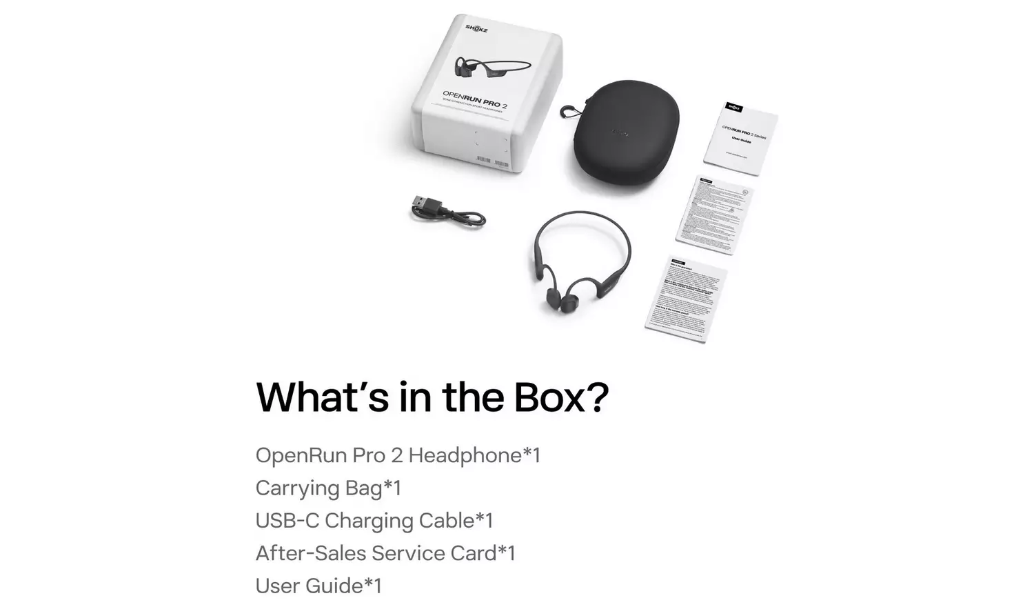 Shokz OpenRun Pro 2 Wireless Bluetooth Headphones - Black