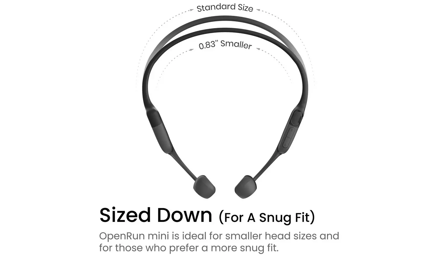 Shokz OpenRun Mini Wireless Bluetooth Headphones - Black