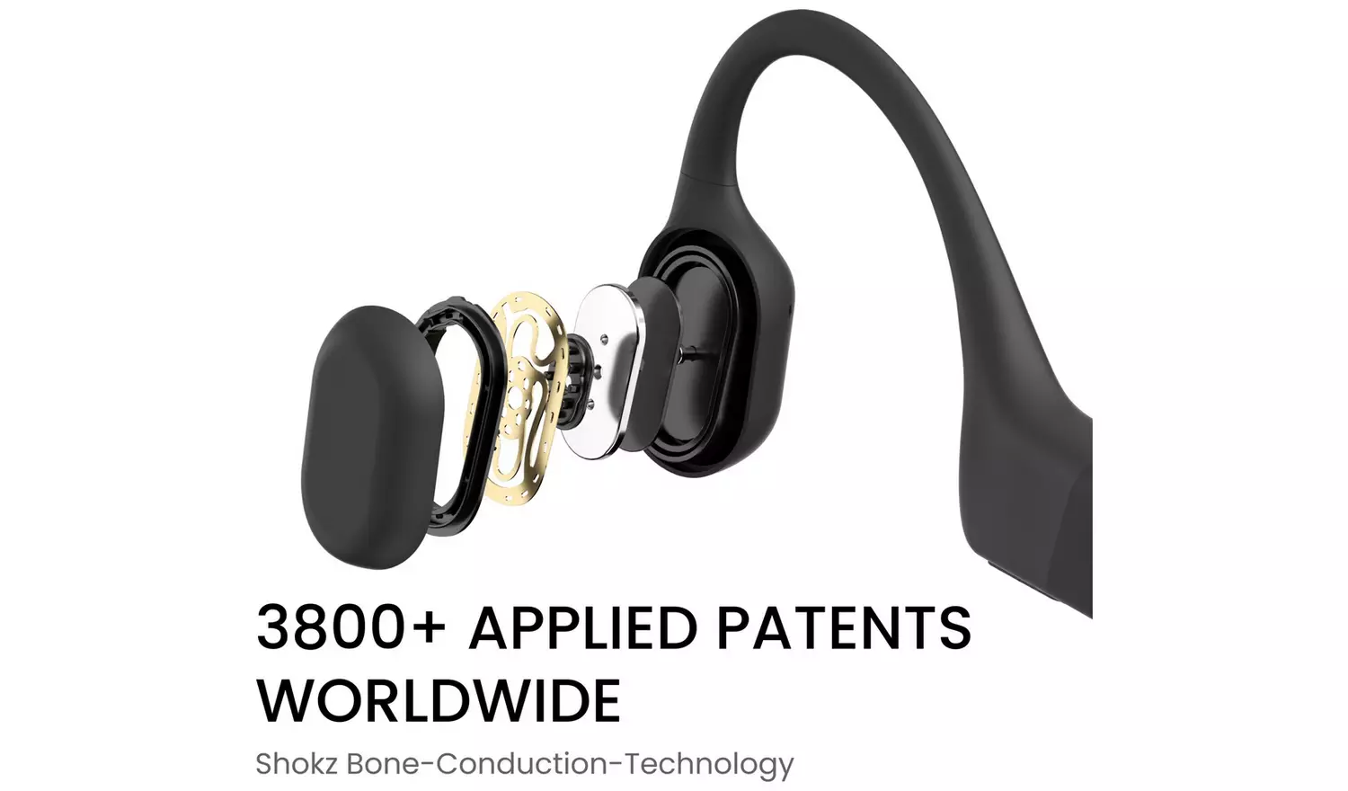 Shokz OpenRun Mini Wireless Bluetooth Headphones - Black