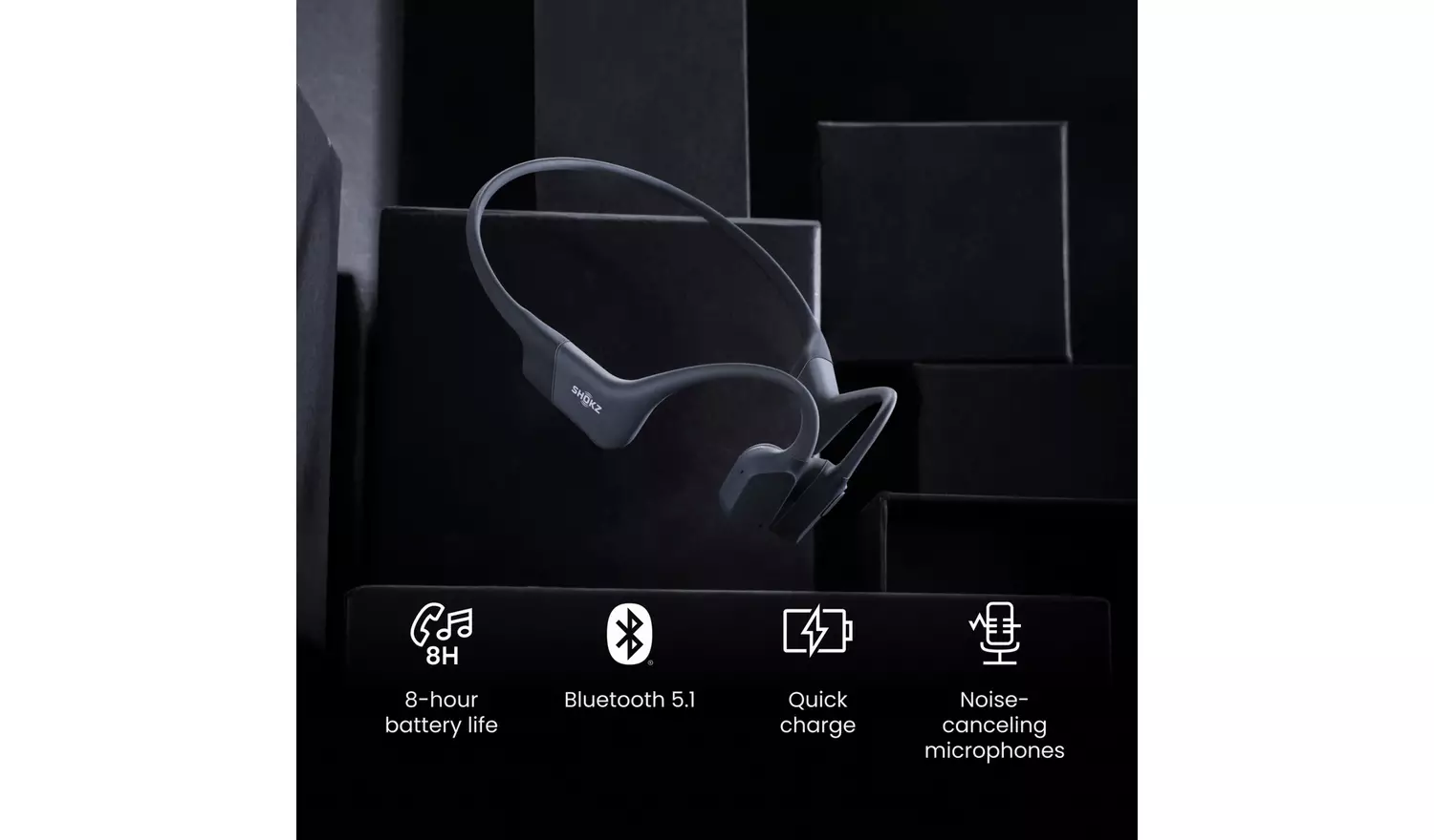 Shokz OpenRun Mini Wireless Bluetooth Headphones - Black
