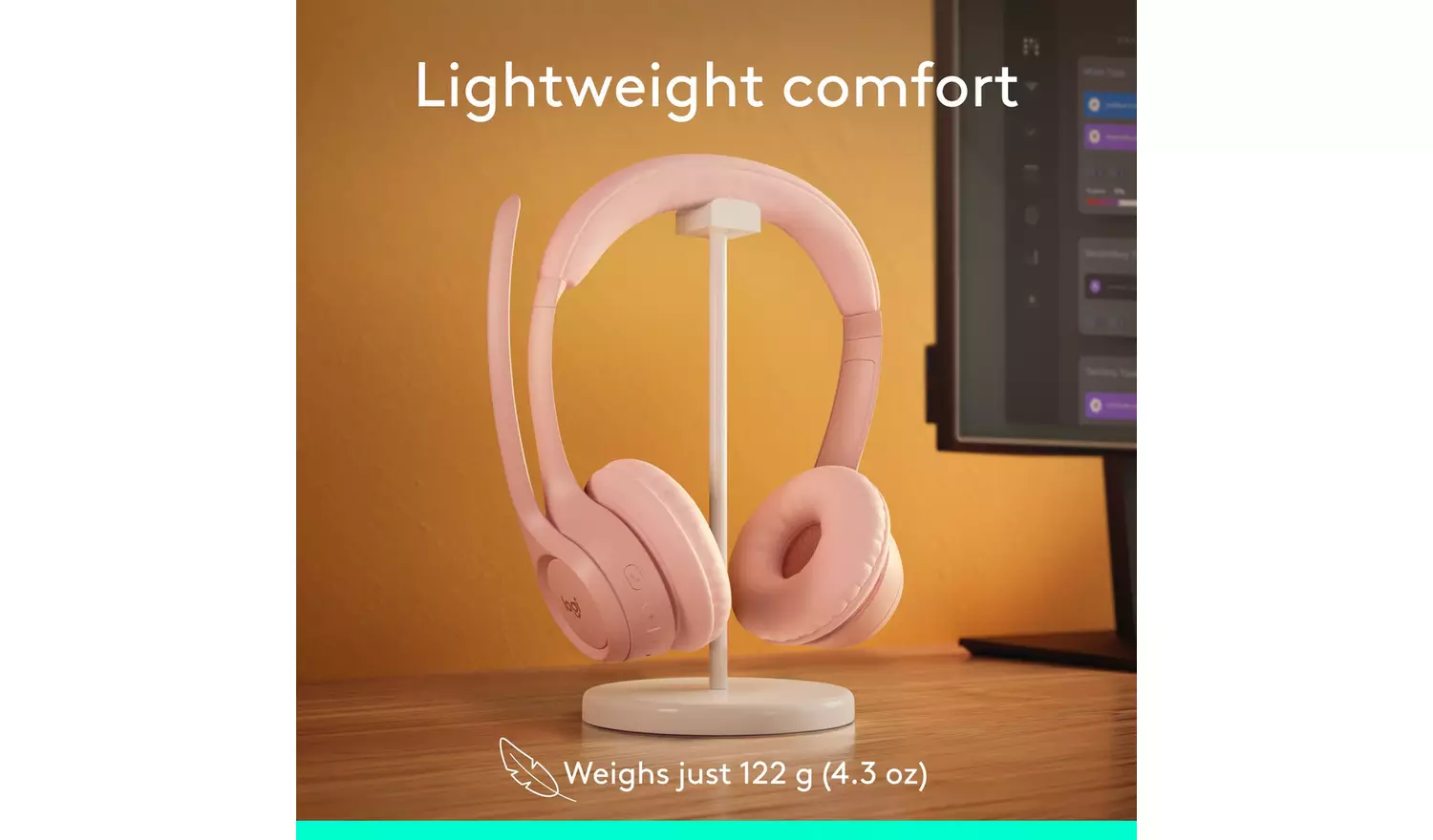 Logitech Zone 300 Wireless PC Headset - Rose