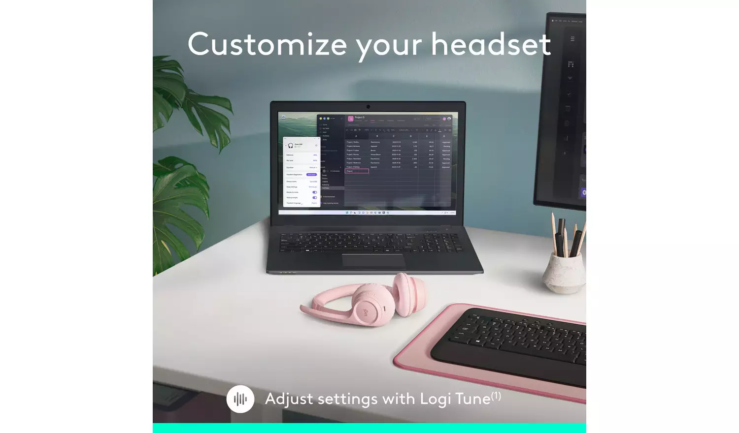 Logitech Zone 300 Wireless PC Headset - Rose