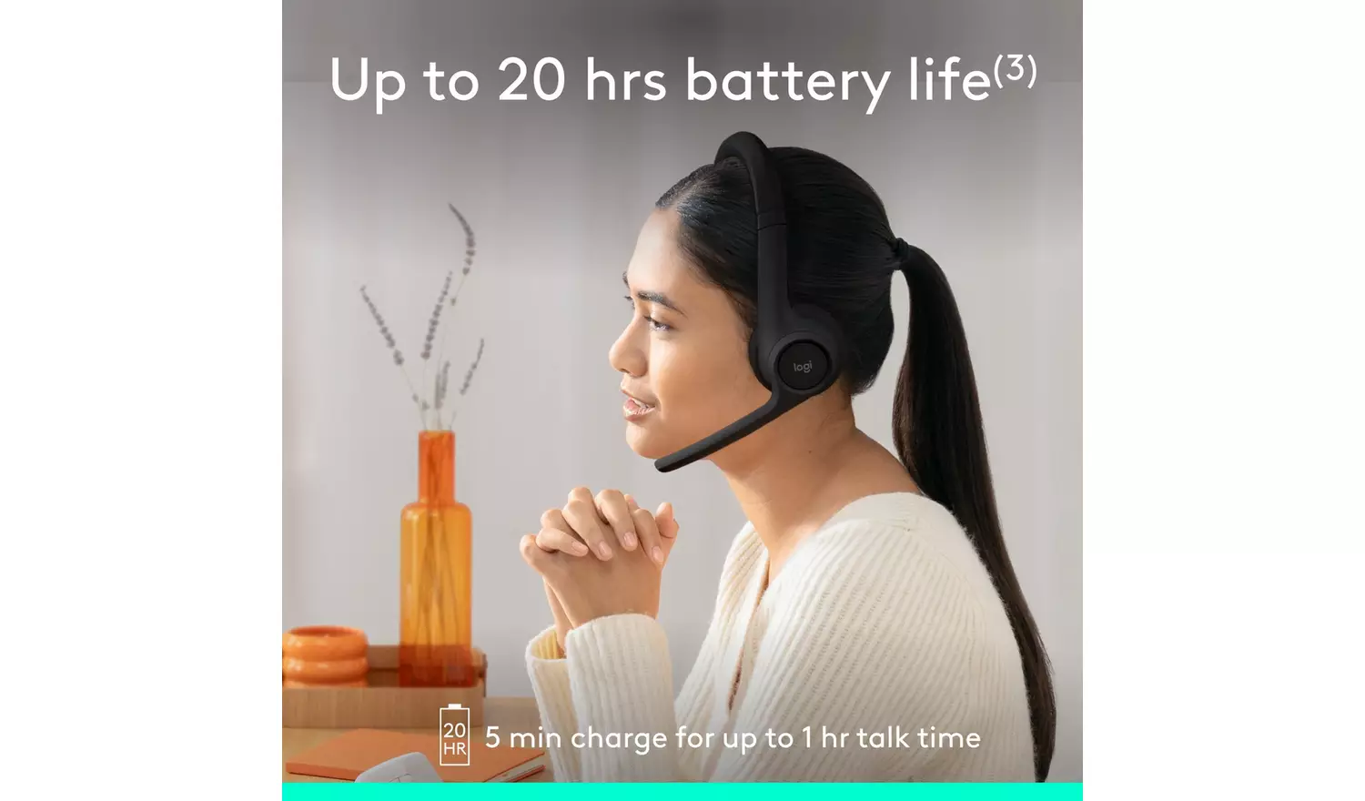 Logitech Zone 300 Wireless PC Headset - Black