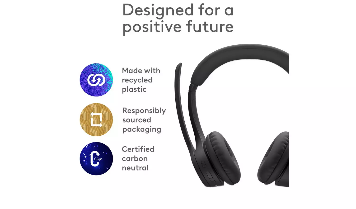 Logitech Zone 300 Wireless PC Headset - Black