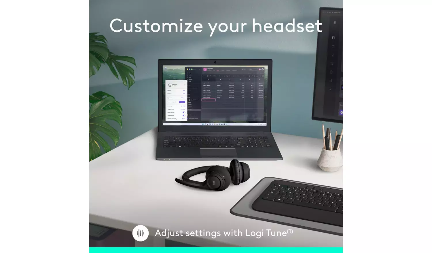 Logitech Zone 300 Wireless PC Headset - Black