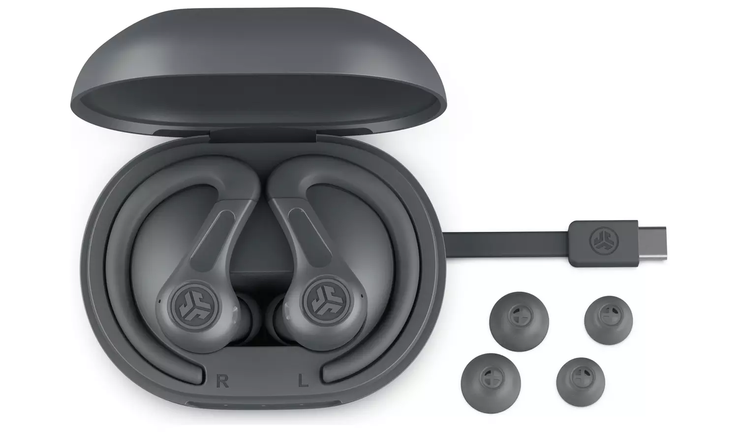 JLab JBuds Sport ANC 4 True Wireless Earbuds - Graphite