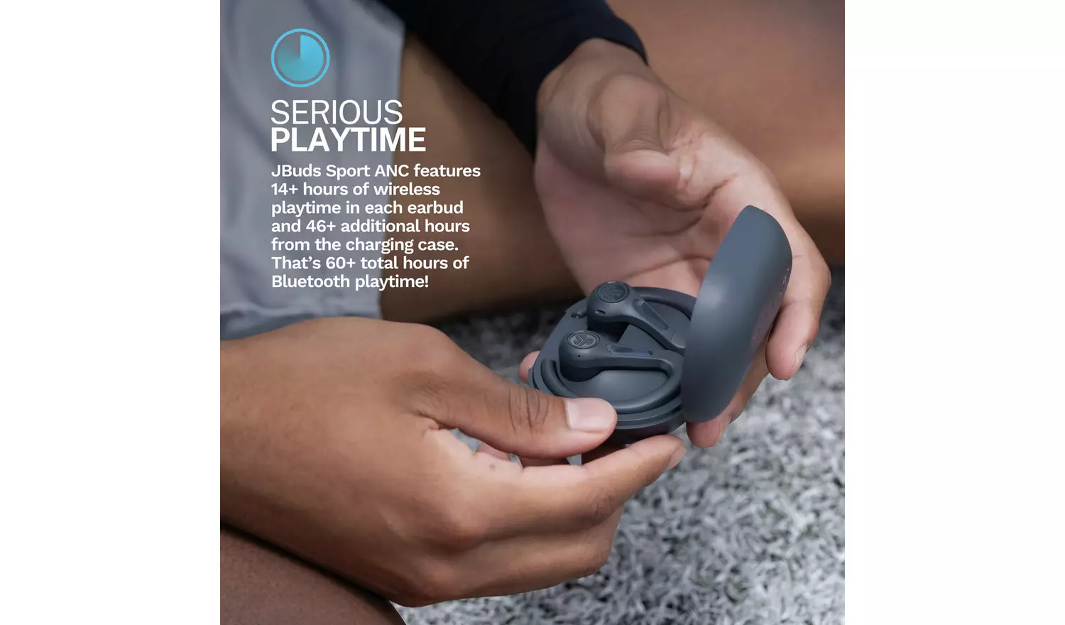 JLab JBuds Sport ANC 4 True Wireless Earbuds - Graphite