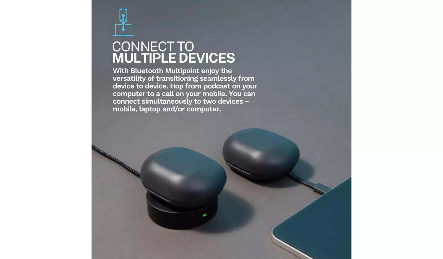 JLab JBuds Sport ANC 4 True Wireless Earbuds - Graphite