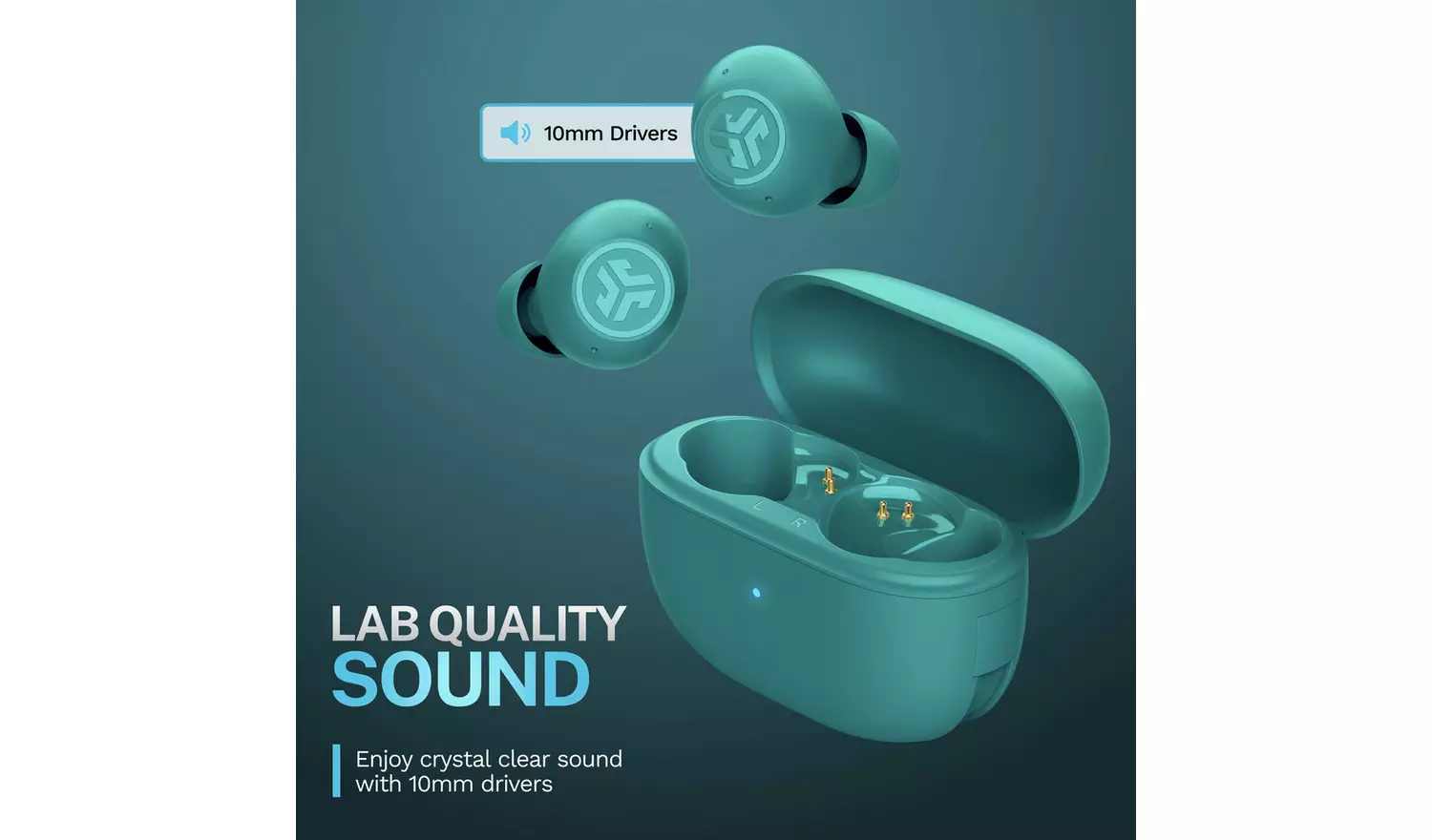 JLab Go Pop ANC True Wireless Earbuds - Teal