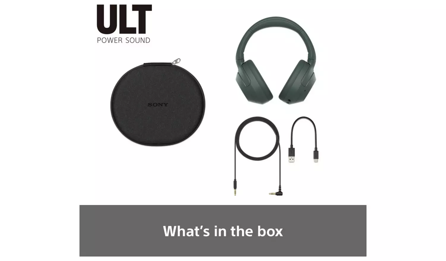 Sony ULT Wear Over-Ear Wireless NC Headphones - Forest Grey