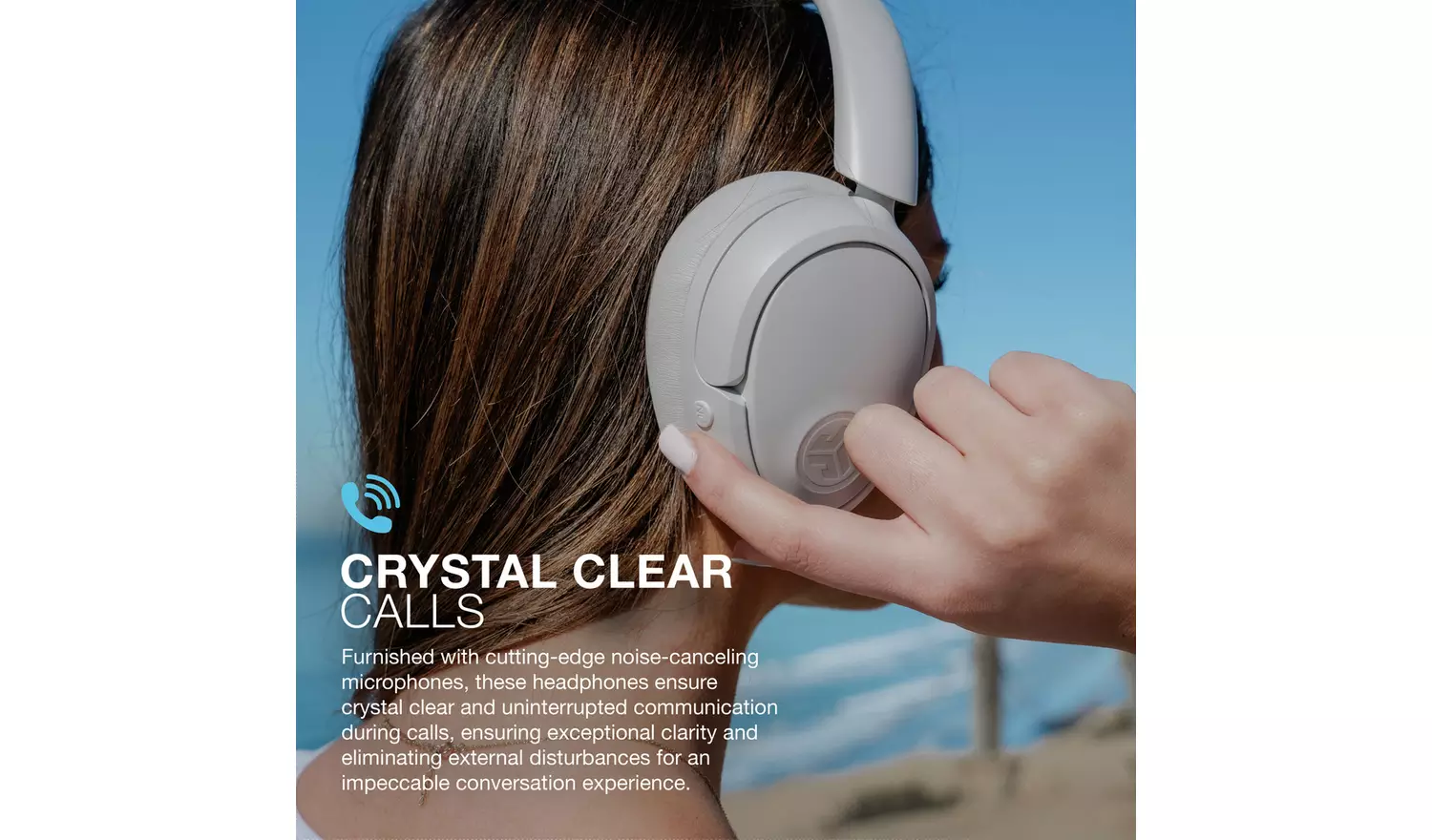 Jlab JBuds Lux ANC Over-Ear Wireless Headphones Cloud White