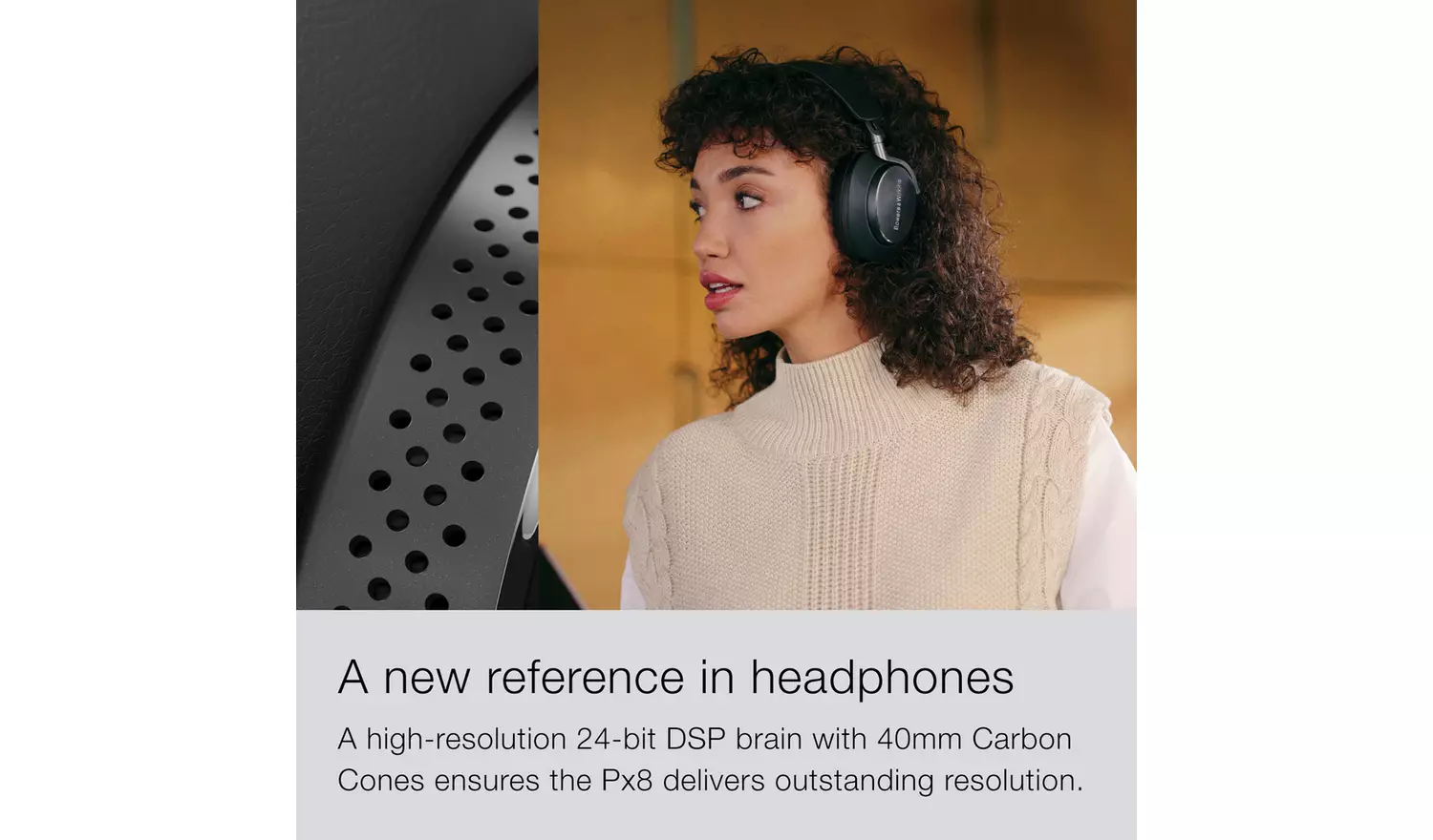 Bowers & Wilkins Px8 Over-Ear Wireless Headphones - Black