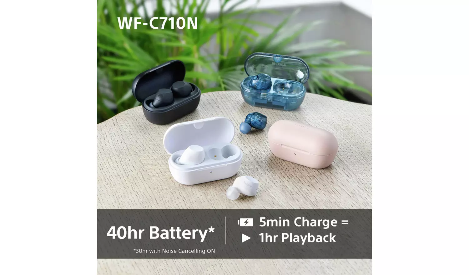 Sony WF-C710N In-Ear True Wireless Earbuds - Black