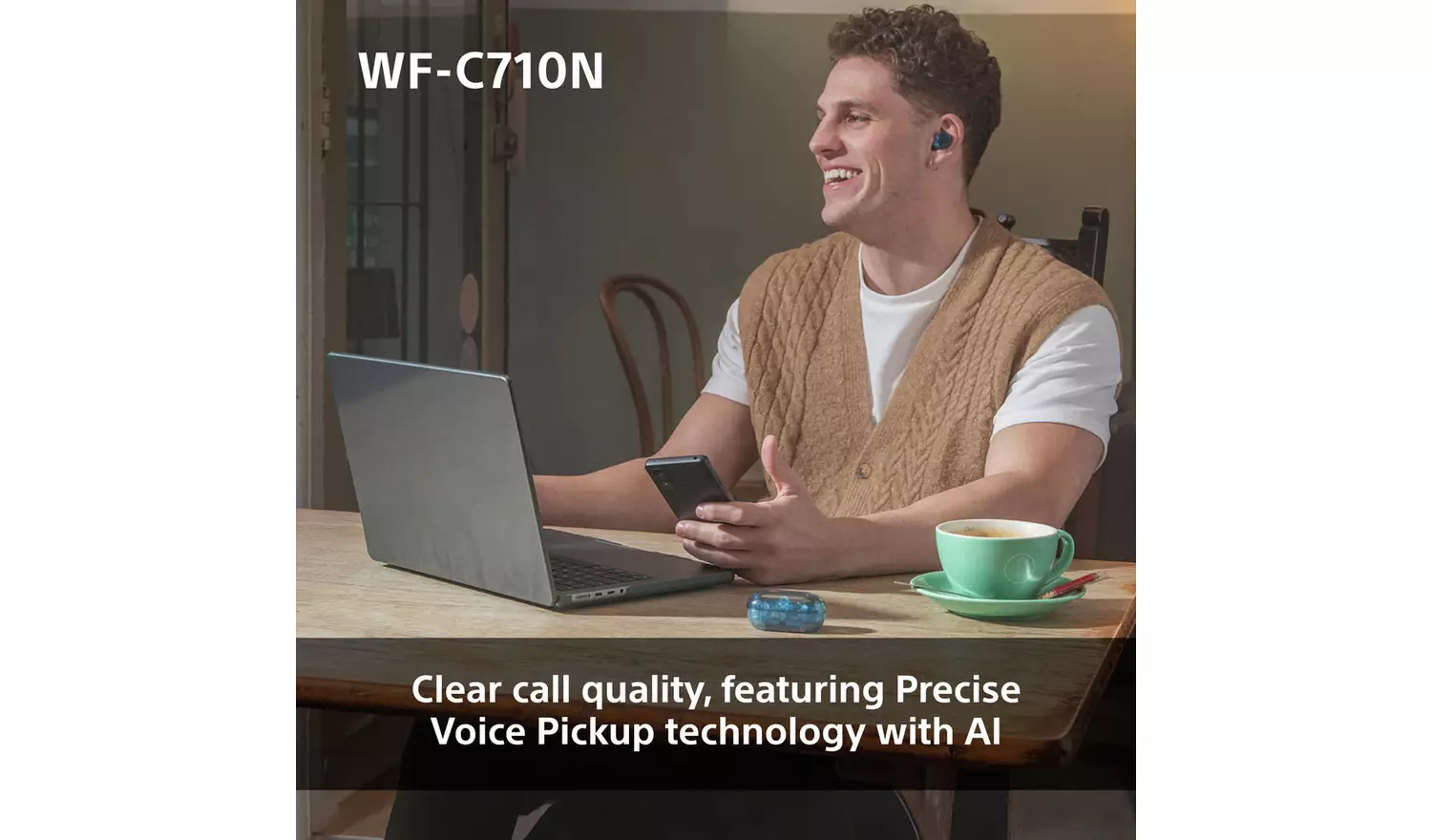 Sony WF-C710N In-Ear True Wireless Earbuds - Glass Blue