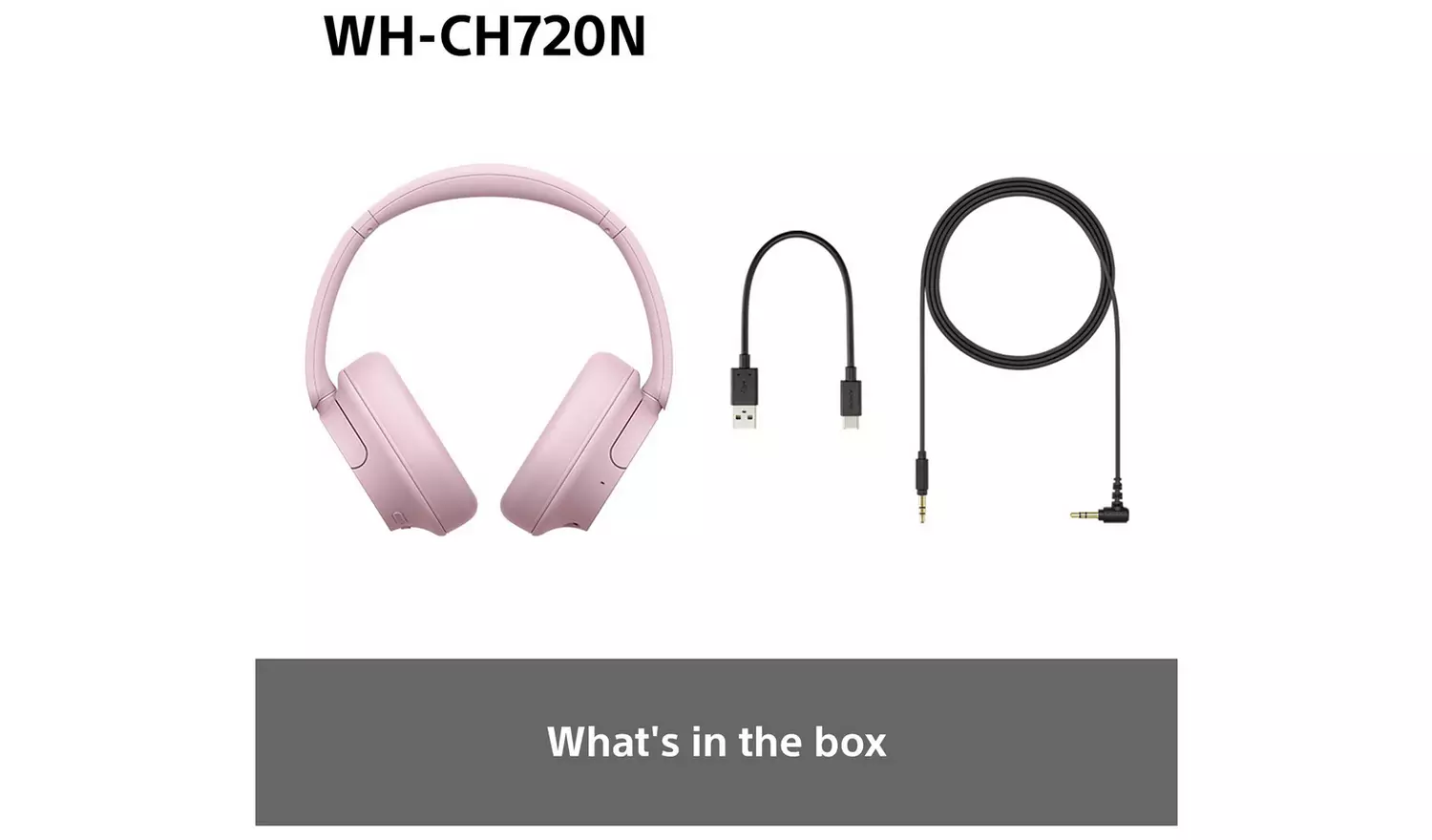 Sony WH-CH720N Over-Ear Wireless Headphones - Pink