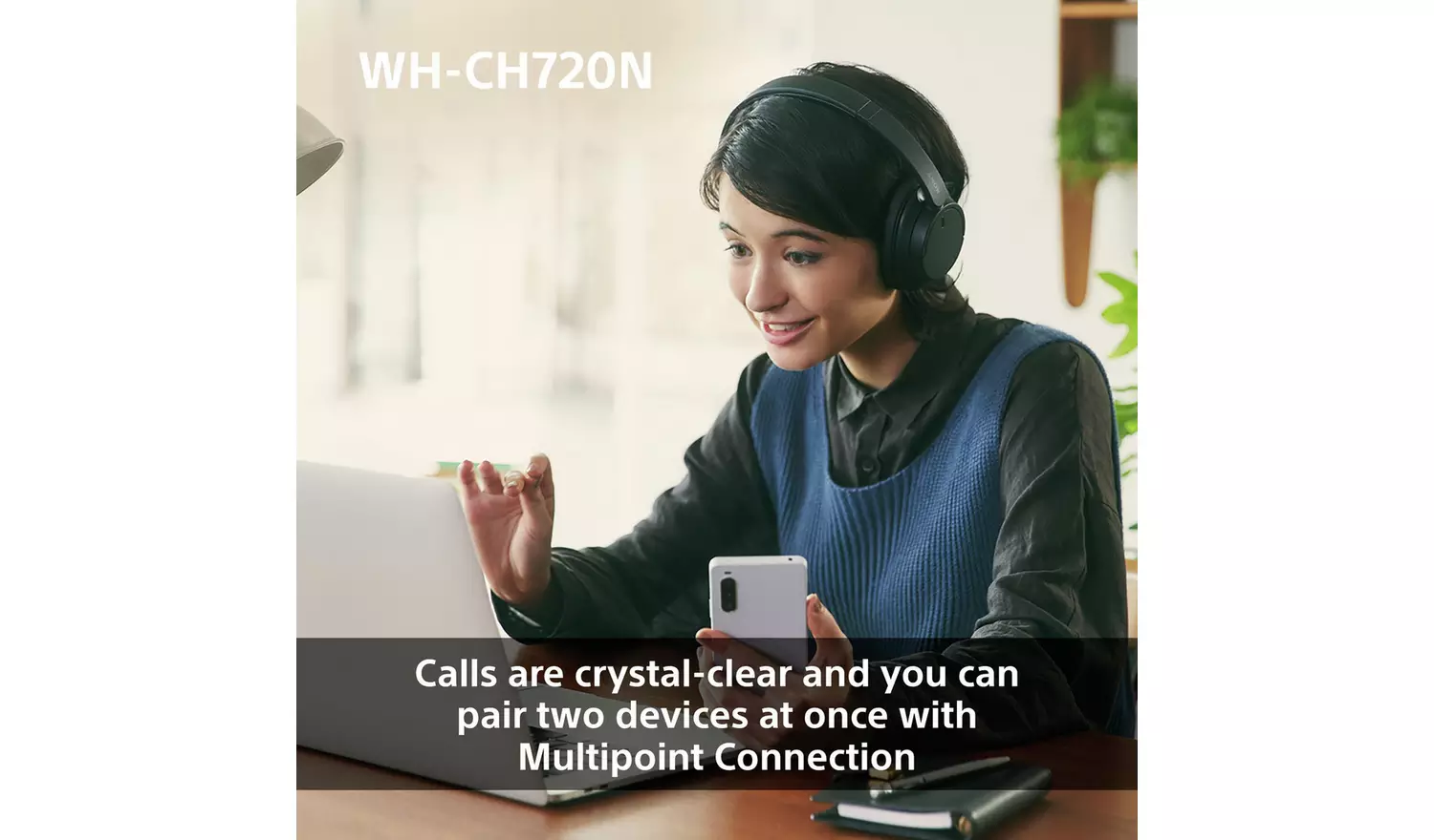 Sony WH-CH720N Over-Ear Wireless Headphones - Pink