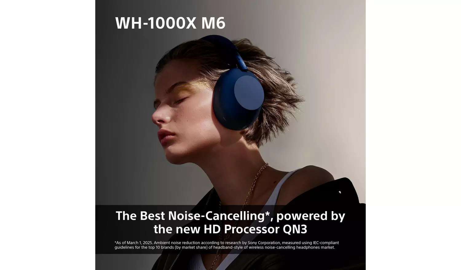 Sony WH1000XM6 Over-Ear Wireless Headphones - Black