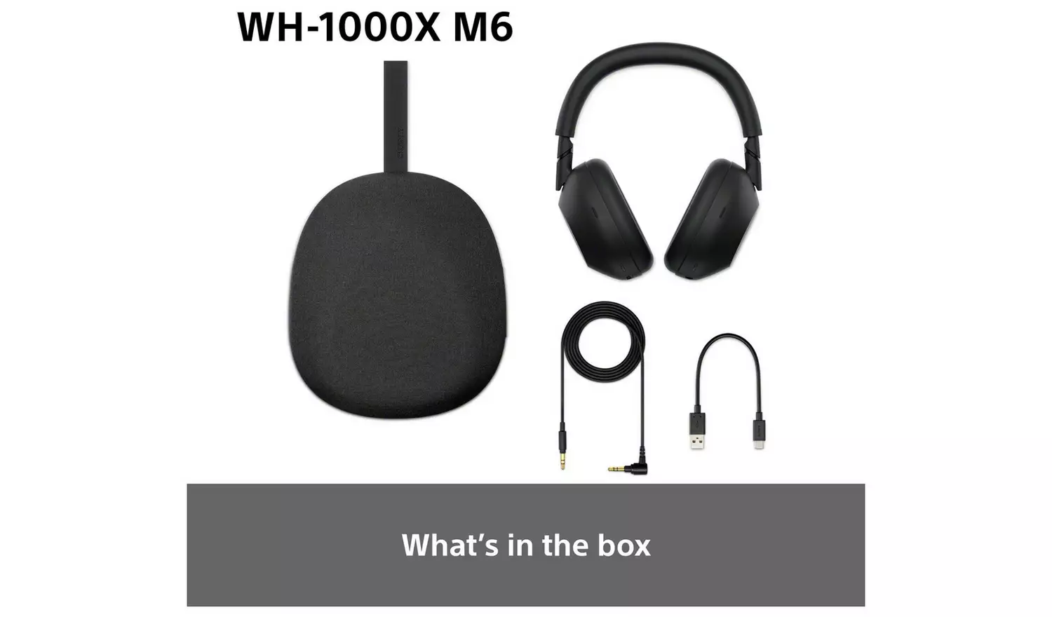 Sony WH1000XM6 Over-Ear Wireless Headphones - Black