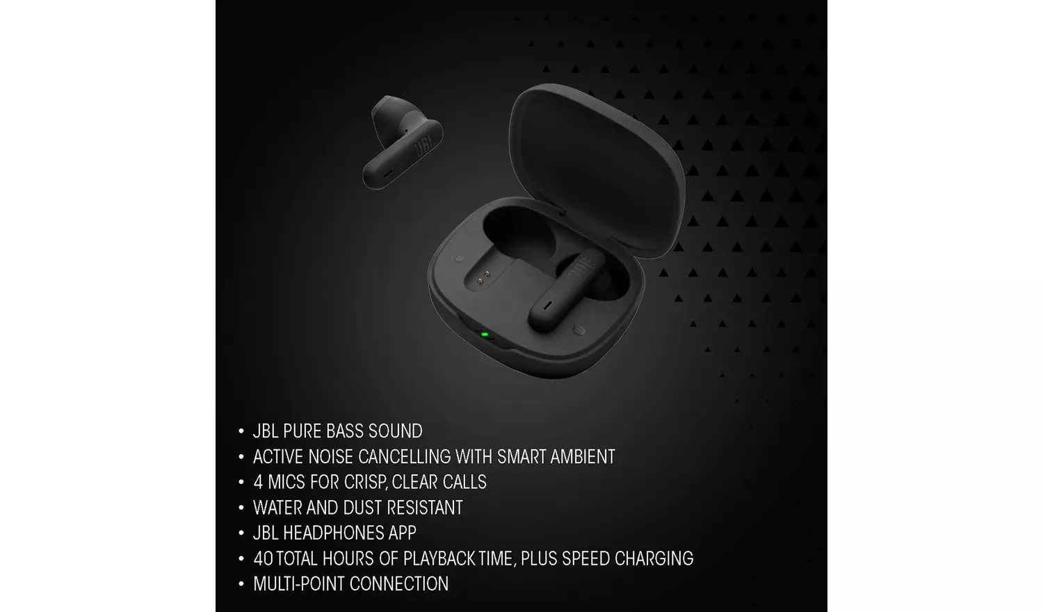 JBL Wave Flex 2 In-Ear True Wireless Earbuds - Black