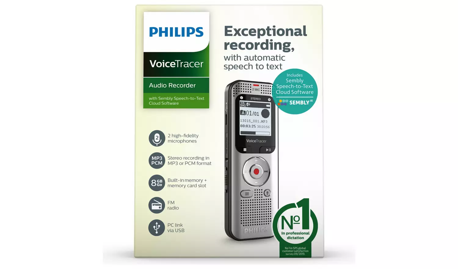 Philips DVT2015 8GB Dictation Machine