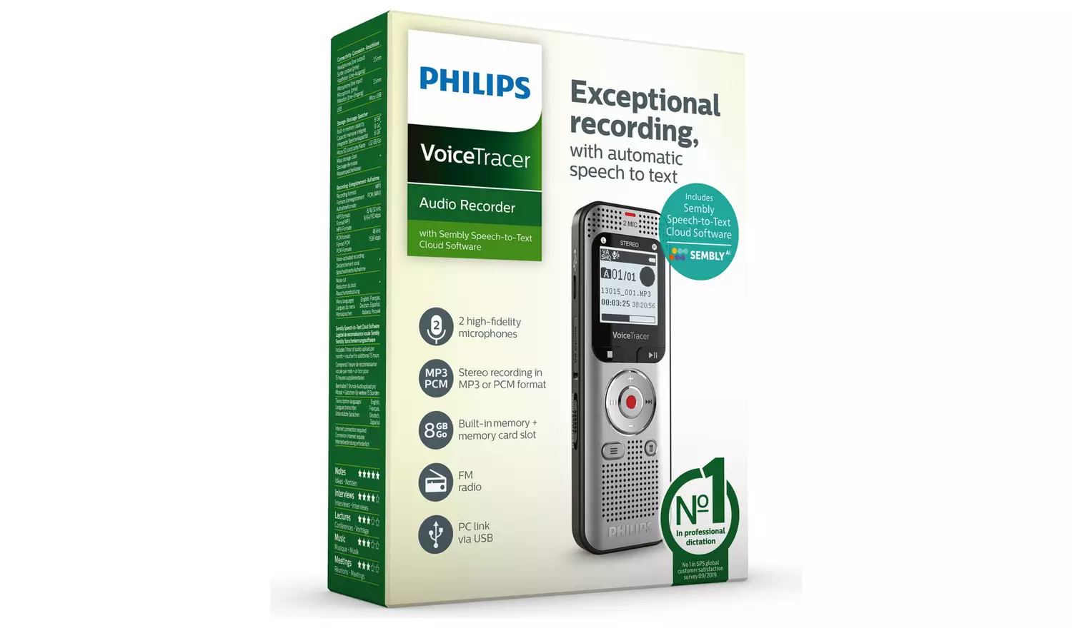 Philips DVT2015 8GB Dictation Machine